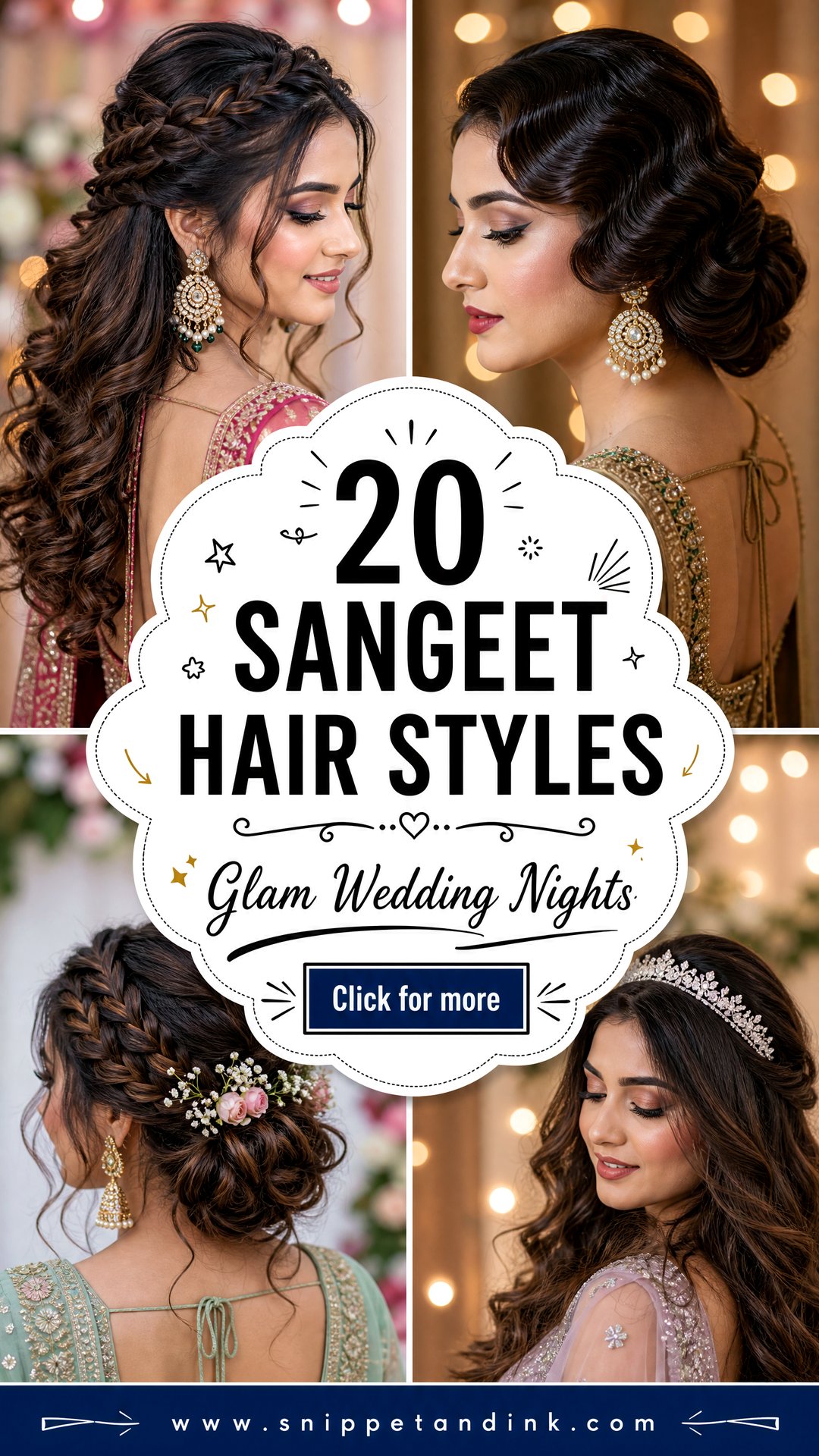 20 Sangeet Hair Styles for Glamorous Wedding Nights - 20 Sangeet Hair Styles for Glamorous Wedding Nights