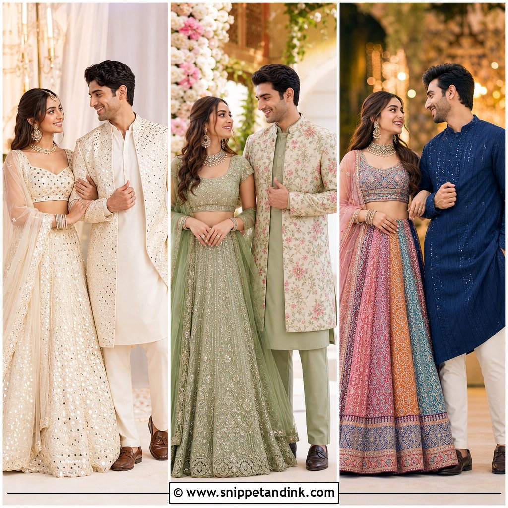20 Sangeet Outfit for Couple Ideas Coordinated Looks That Shine