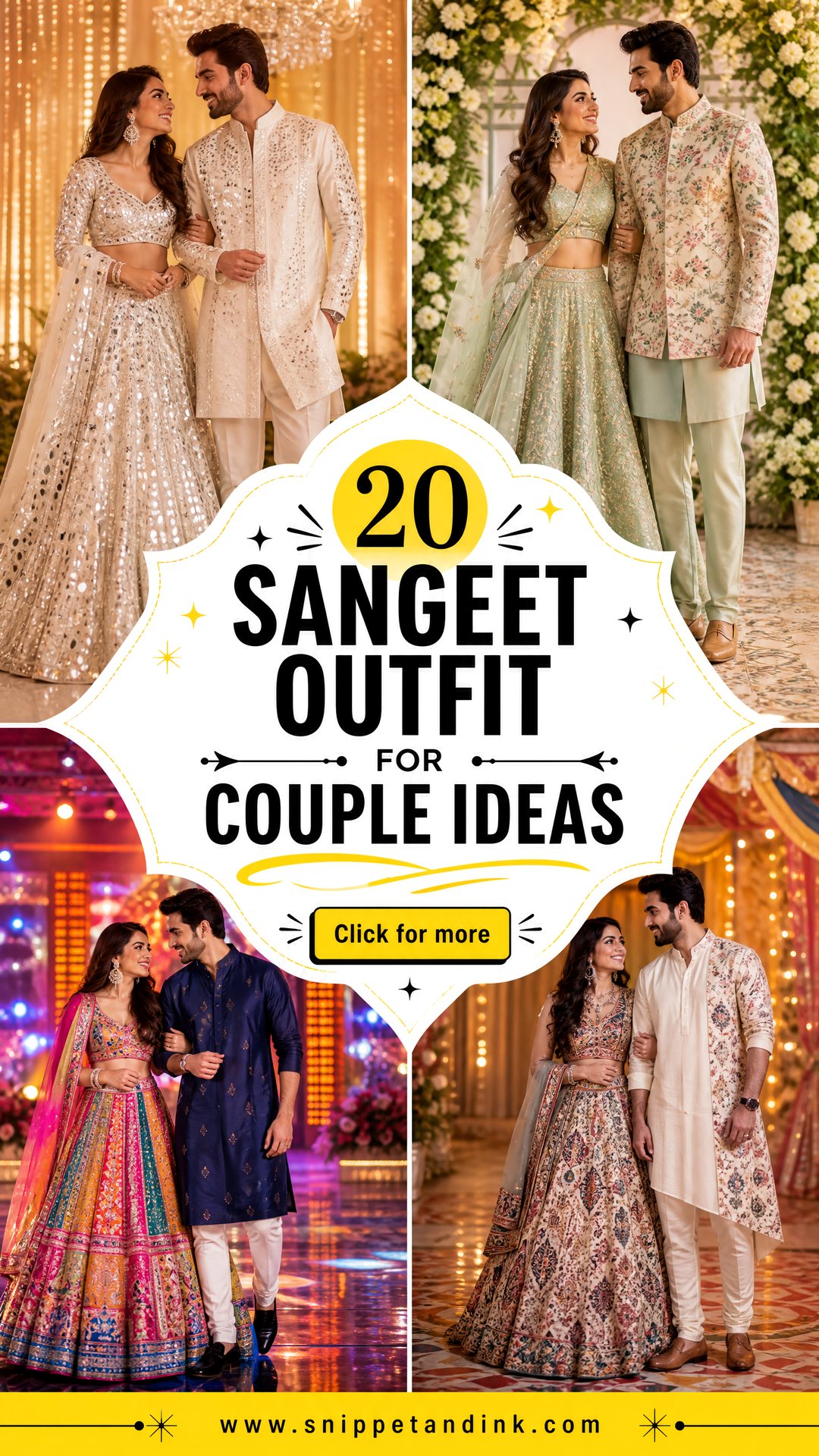20 Sangeet Outfit for Couple Ideas Coordinated Looks That Shine - 20 Sangeet Outfit for Couple Ideas: Coordinated Looks That Shine