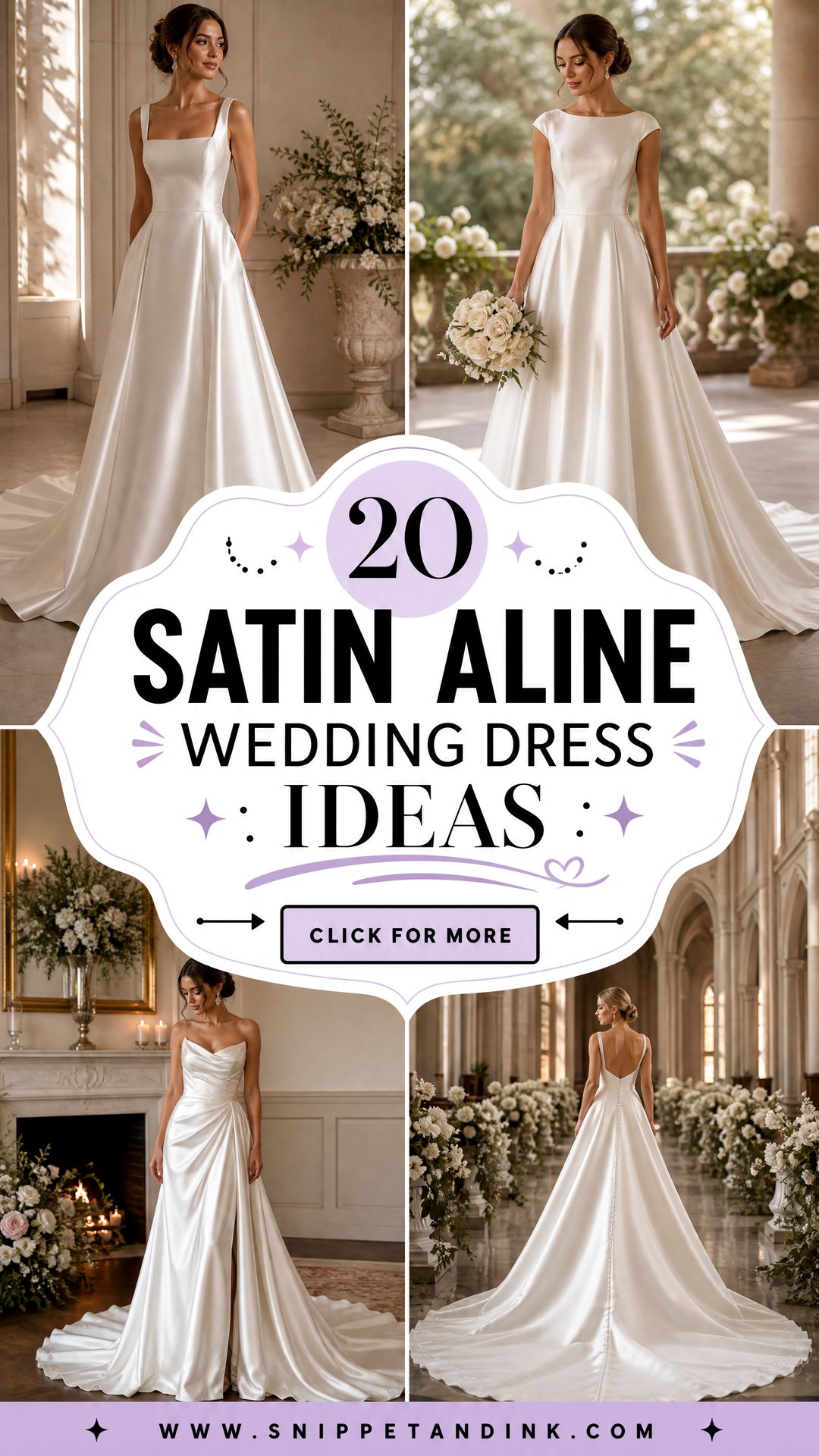 20 Satin Aline Wedding Dress Ideas Sleek Bridal Looks to Love - 20 Satin Aline Wedding Dress Ideas: Sleek Bridal Looks to Love