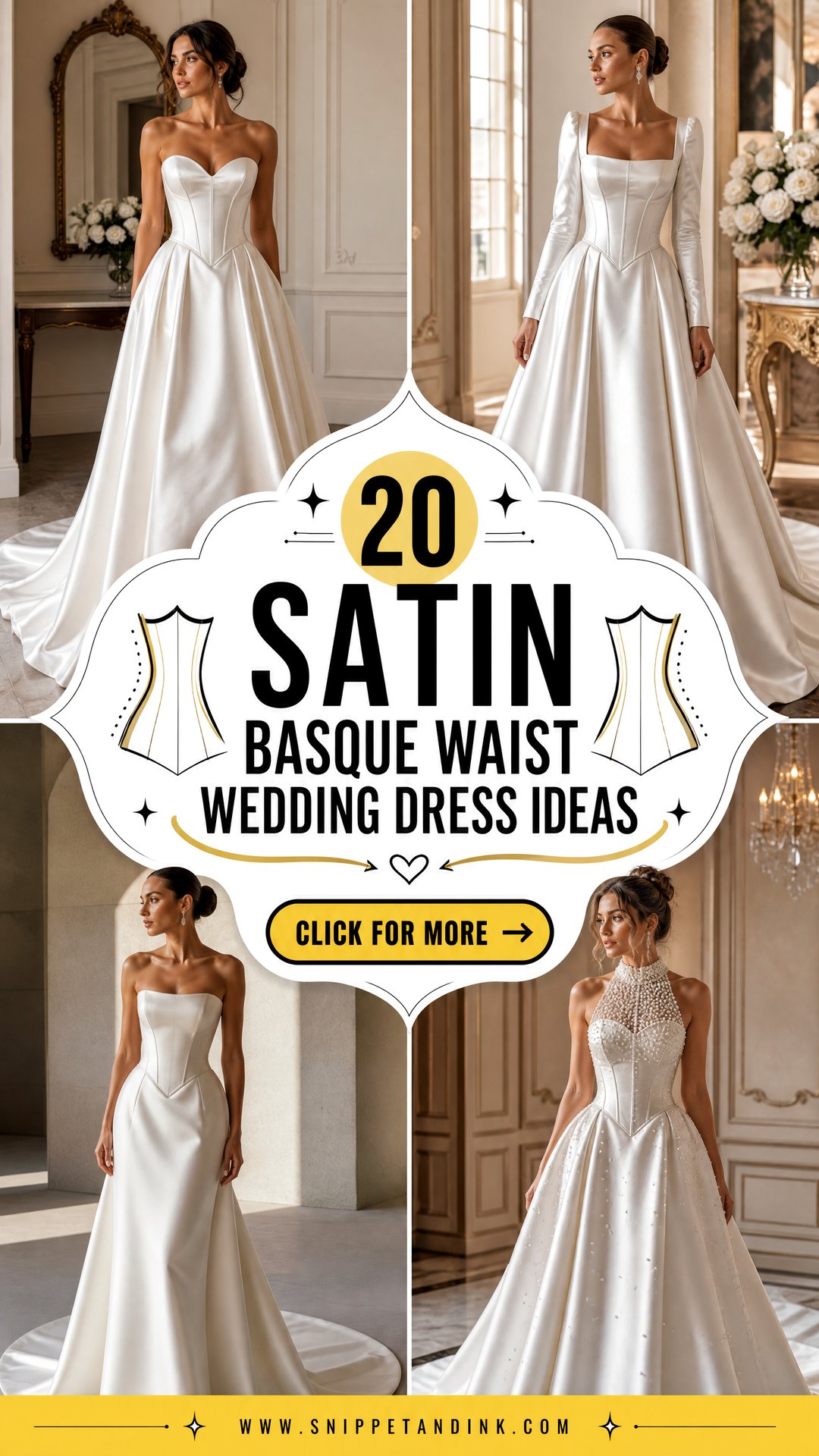 20 Satin Basque Waist Wedding Dress Ideas Sculpted Bridal Style - 20 Satin Basque Waist Wedding Dress Ideas: Sculpted Bridal Style