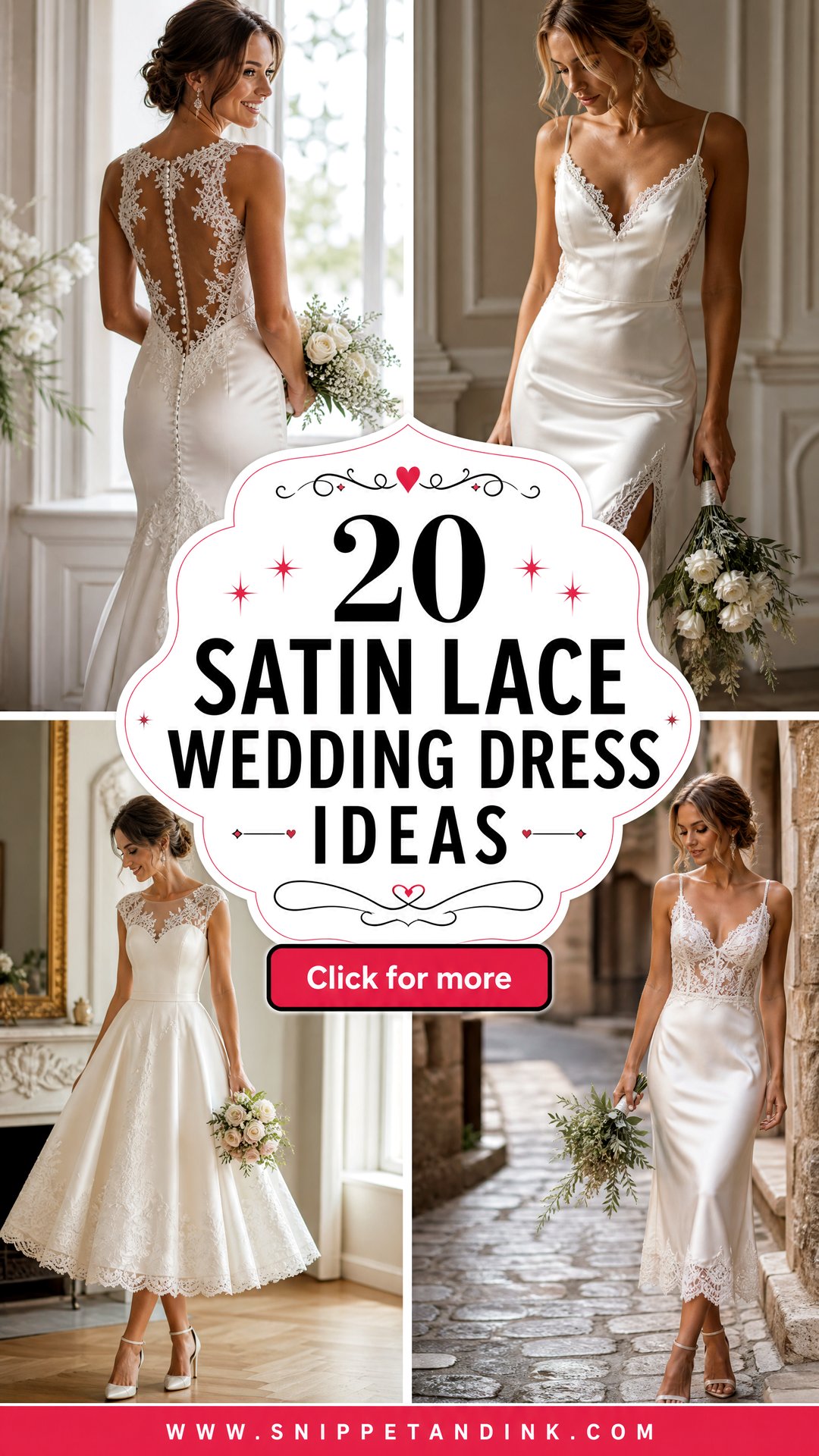 20 Satin Lace Wedding Dress Ideas for Romantic Modern Brides - 20 Satin Lace Wedding Dress Ideas for Romantic Modern Brides