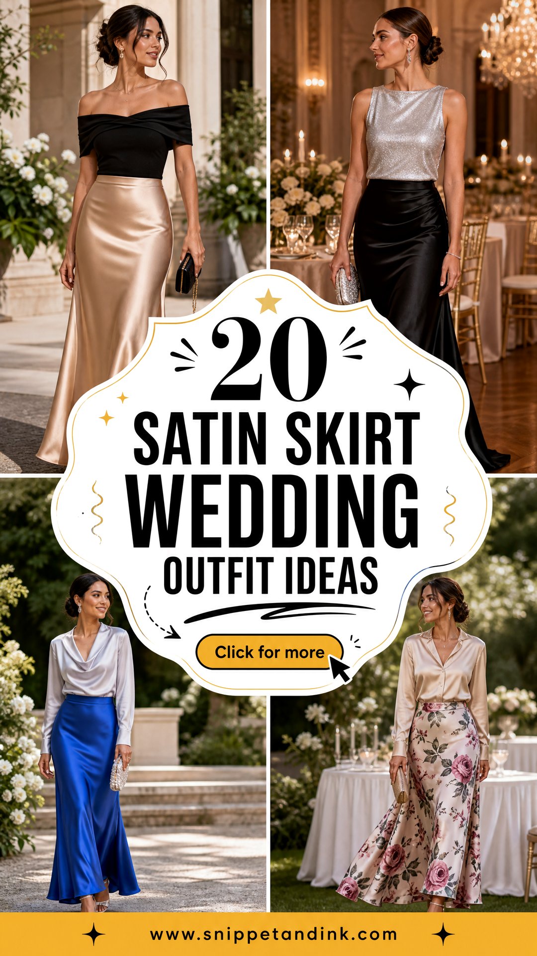 20 Satin Skirt Wedding Outfit Ideas for Truly Elegant Guests - 20 Satin Skirt Wedding Outfit Ideas for Truly Elegant Guests