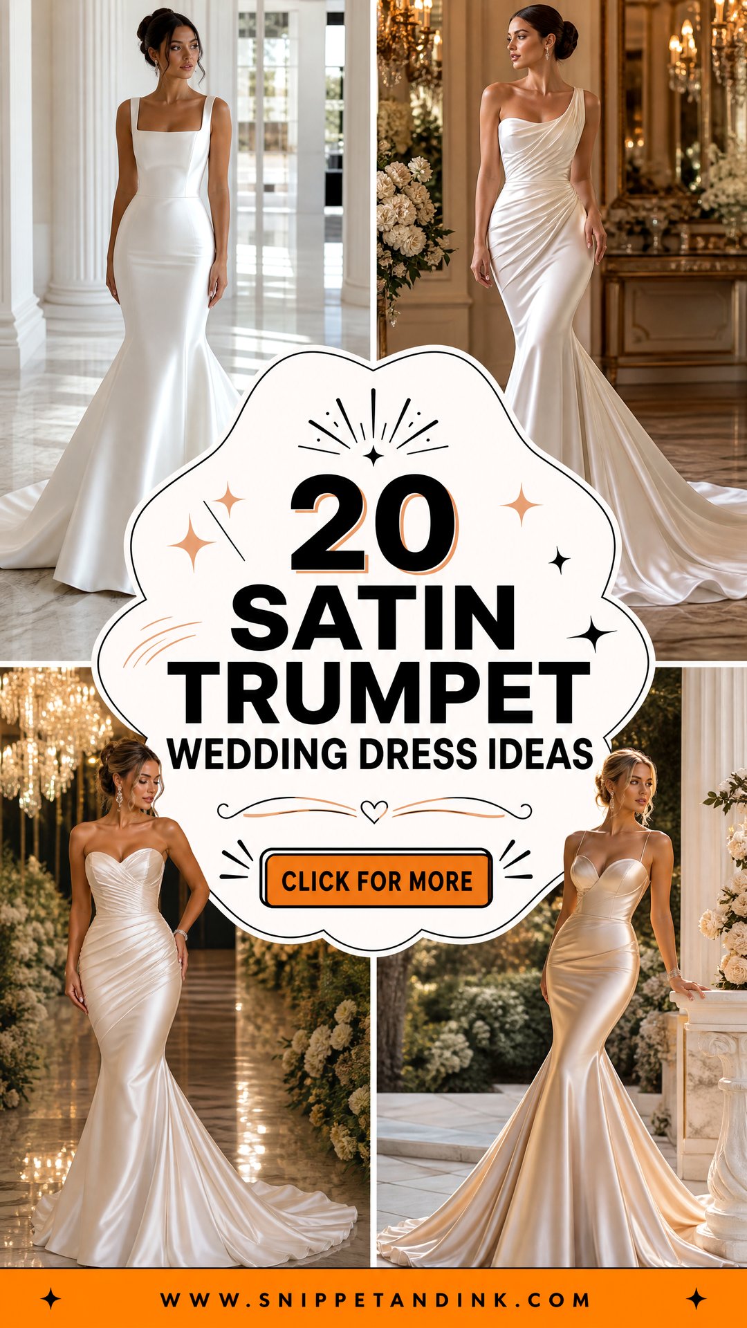 20 Satin Trumpet Wedding Dress Ideas for a Dramatic Bridal Look - 20 Satin Trumpet Wedding Dress Ideas for a Dramatic Bridal Look