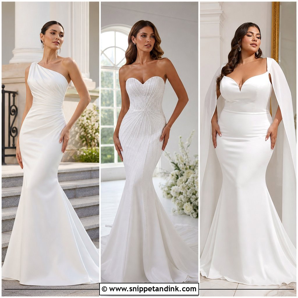 20 Satin Wedding Gown Mermaid Ideas for a Showstopping Silhouette