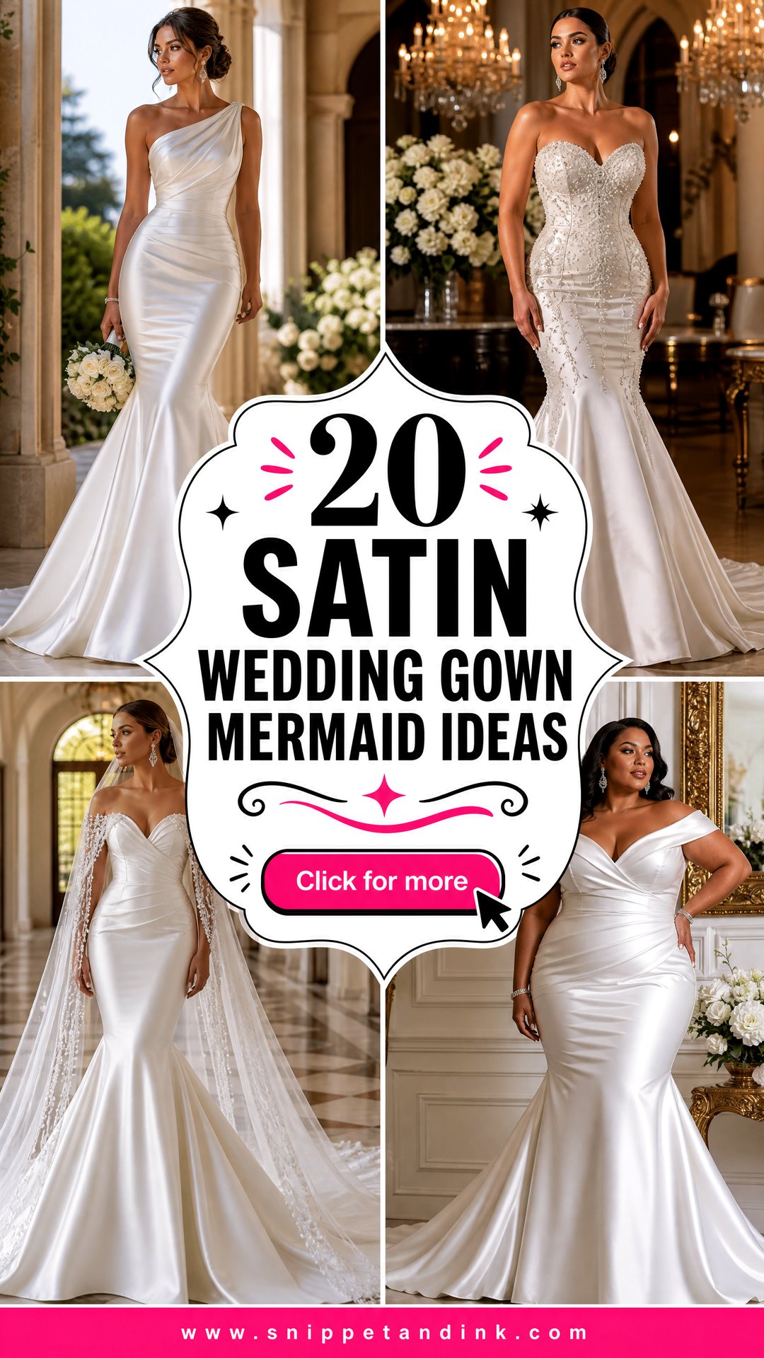 20 Satin Wedding Gown Mermaid Ideas for a Showstopping Silhouette - 20 Satin Wedding Gown Mermaid Ideas for a Showstopping Silhouette