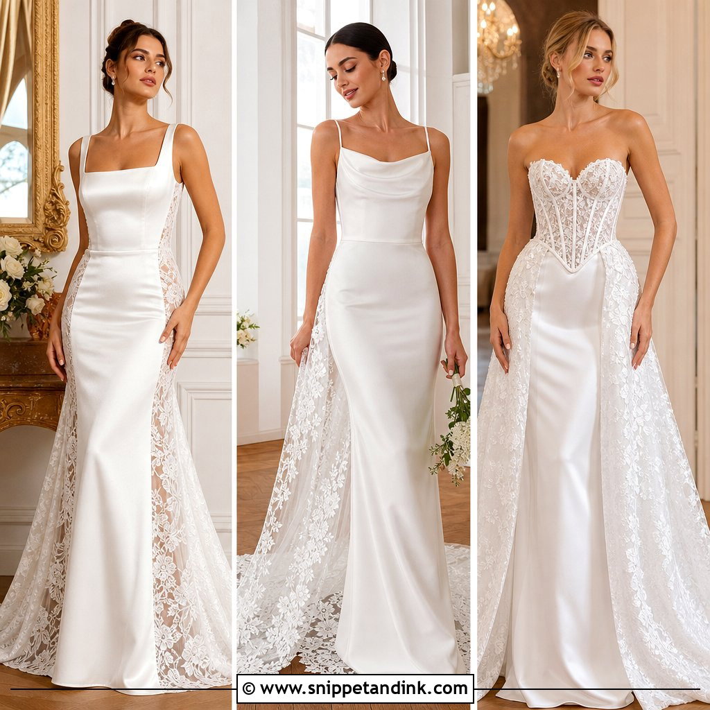 20 Satin and Lace Wedding Dresses: Romantic Styles for Brides