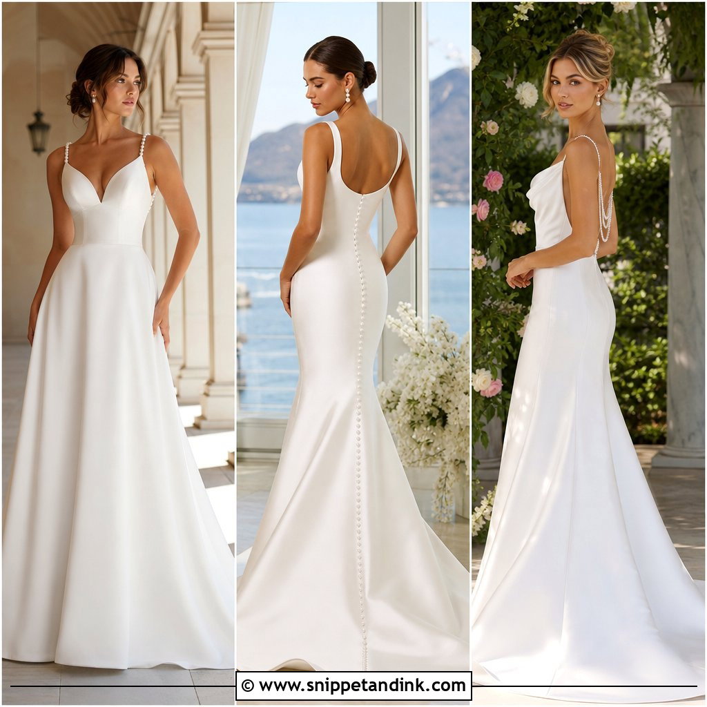 20 Satin and Pearl Wedding Dress Ideas: Luxe Bridal Inspiration