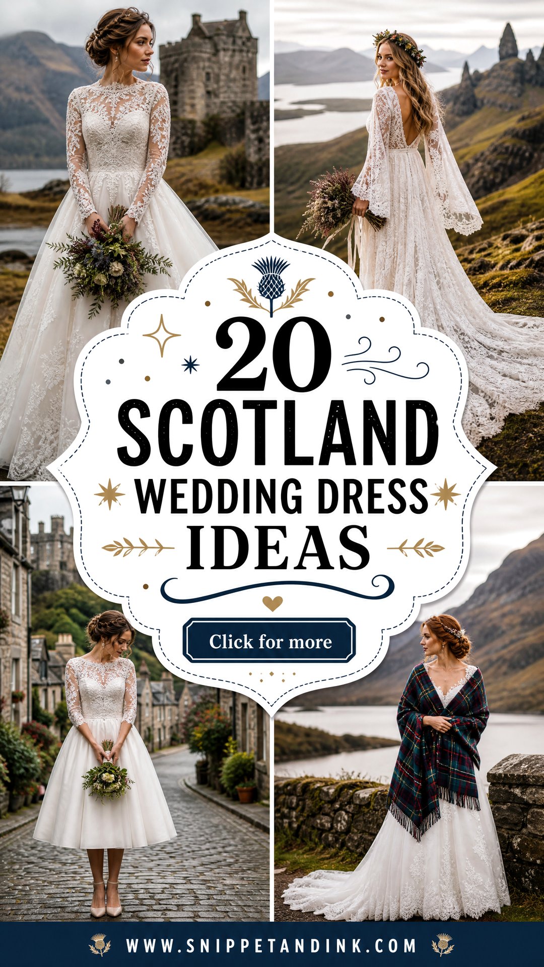 20 Scotland Wedding Dress Ideas Inspired by Highland Romance - 20 Scotland Wedding Dress Ideas Inspired by Highland Romance