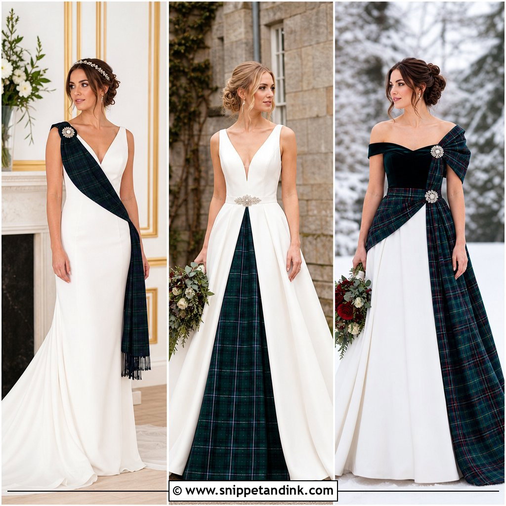 20 Scottish Wedding Dresses With Timeless Celtic Bridal Style