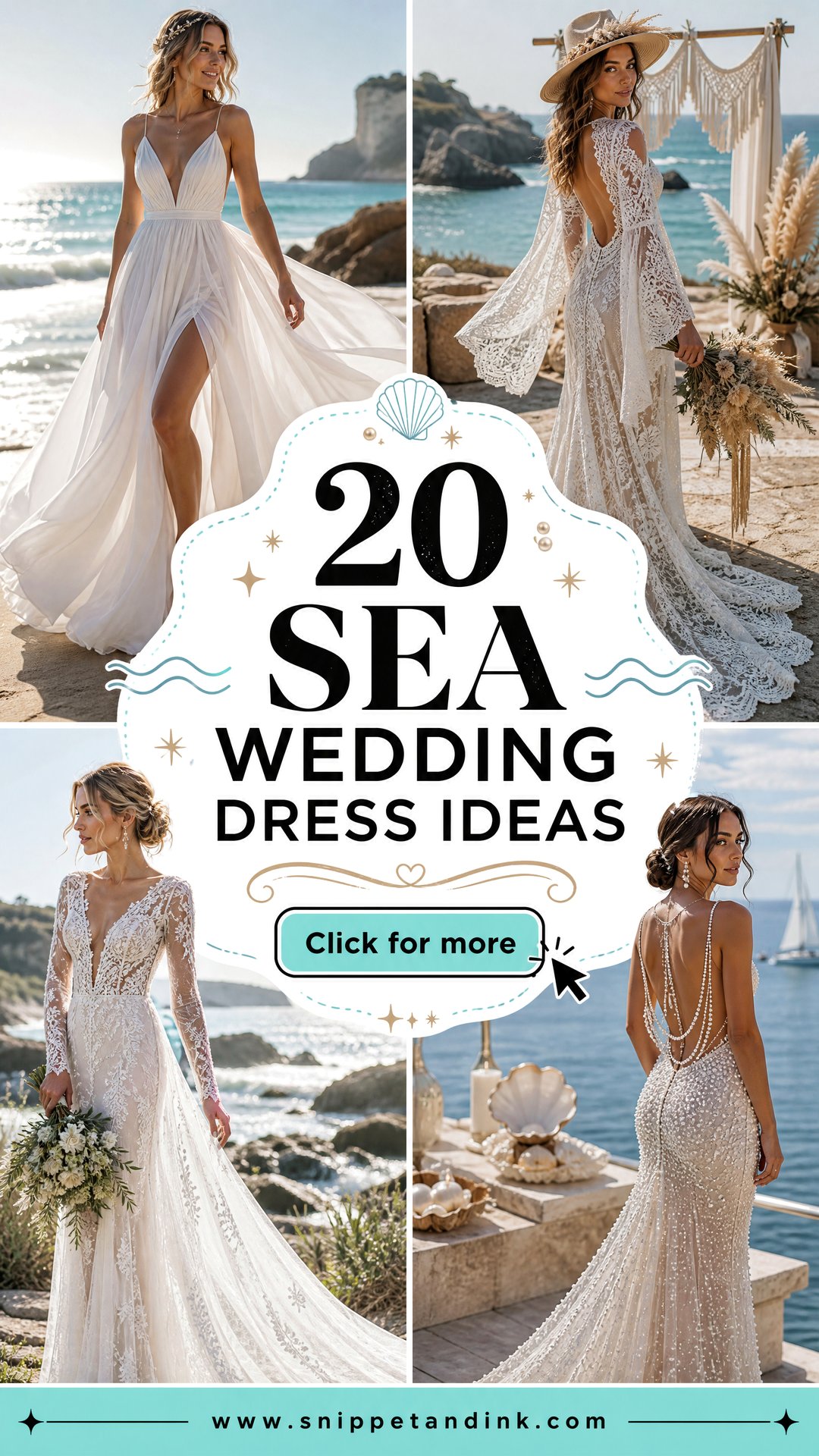 20 Sea Wedding Dress Ideas for Breezy Modern Coastal Brides - 20 Sea Wedding Dress Ideas for Breezy Modern Coastal Brides