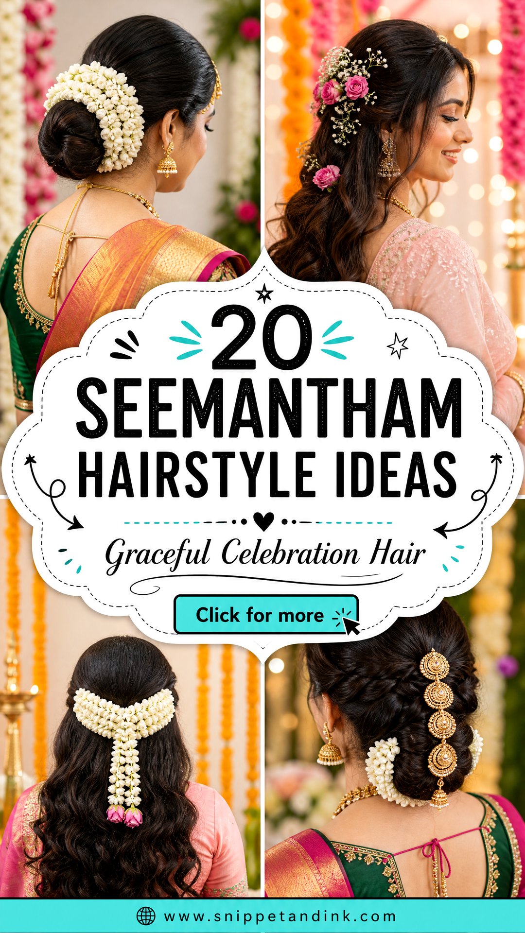 20 Seemantham Hairstyle Ideas for a Graceful Celebration - 20 Seemantham Hairstyle Ideas for a Graceful Celebration