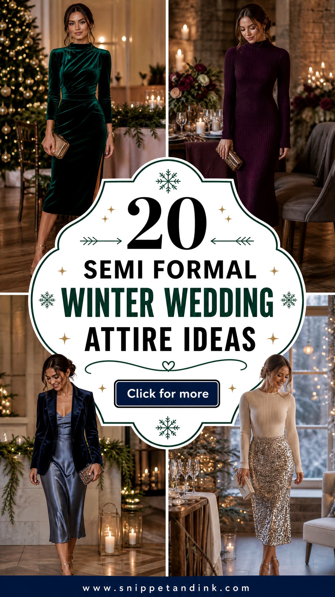 20 Semi Formal Winter Wedding Attire Ideas for Chic Guests - 20 Semi Formal Winter Wedding Attire Ideas for Chic Guests