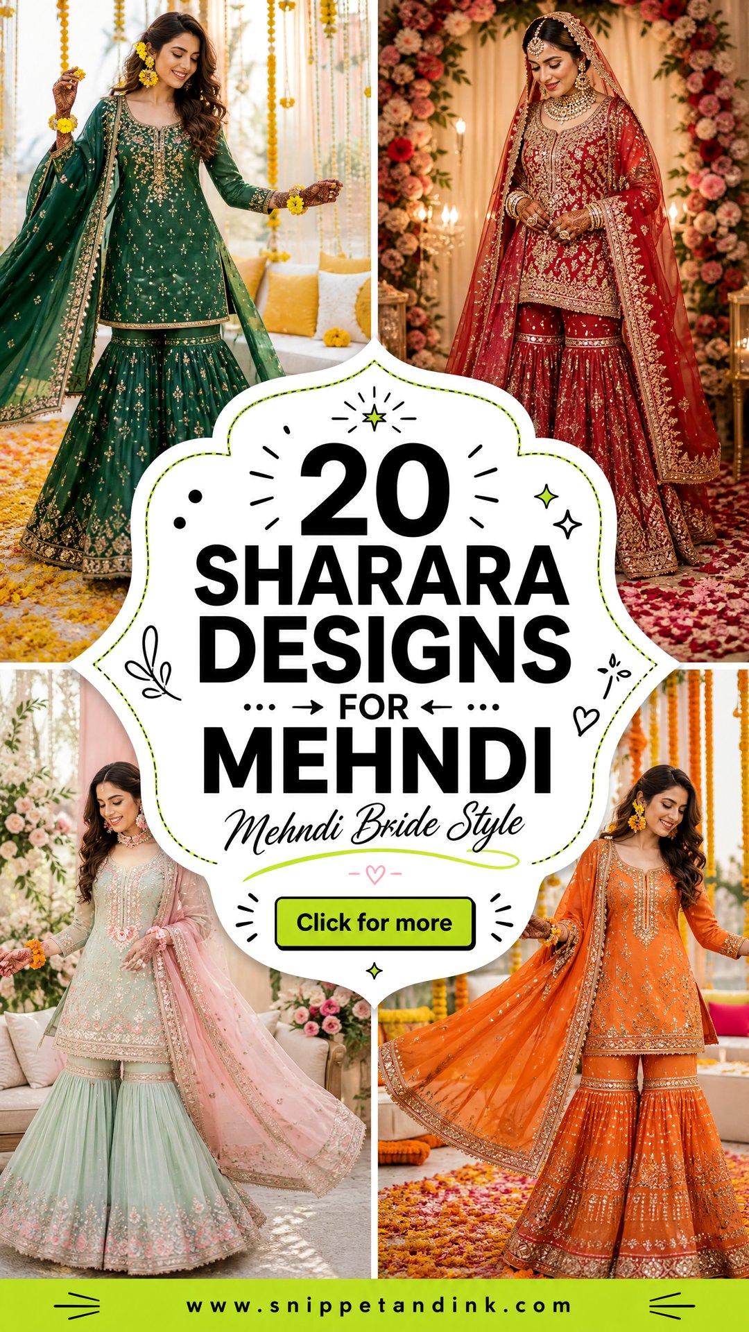 20 Sharara Designs for Mehndi Every Bride Will Love - 20 Sharara Designs for Mehndi Every Bride Will Love