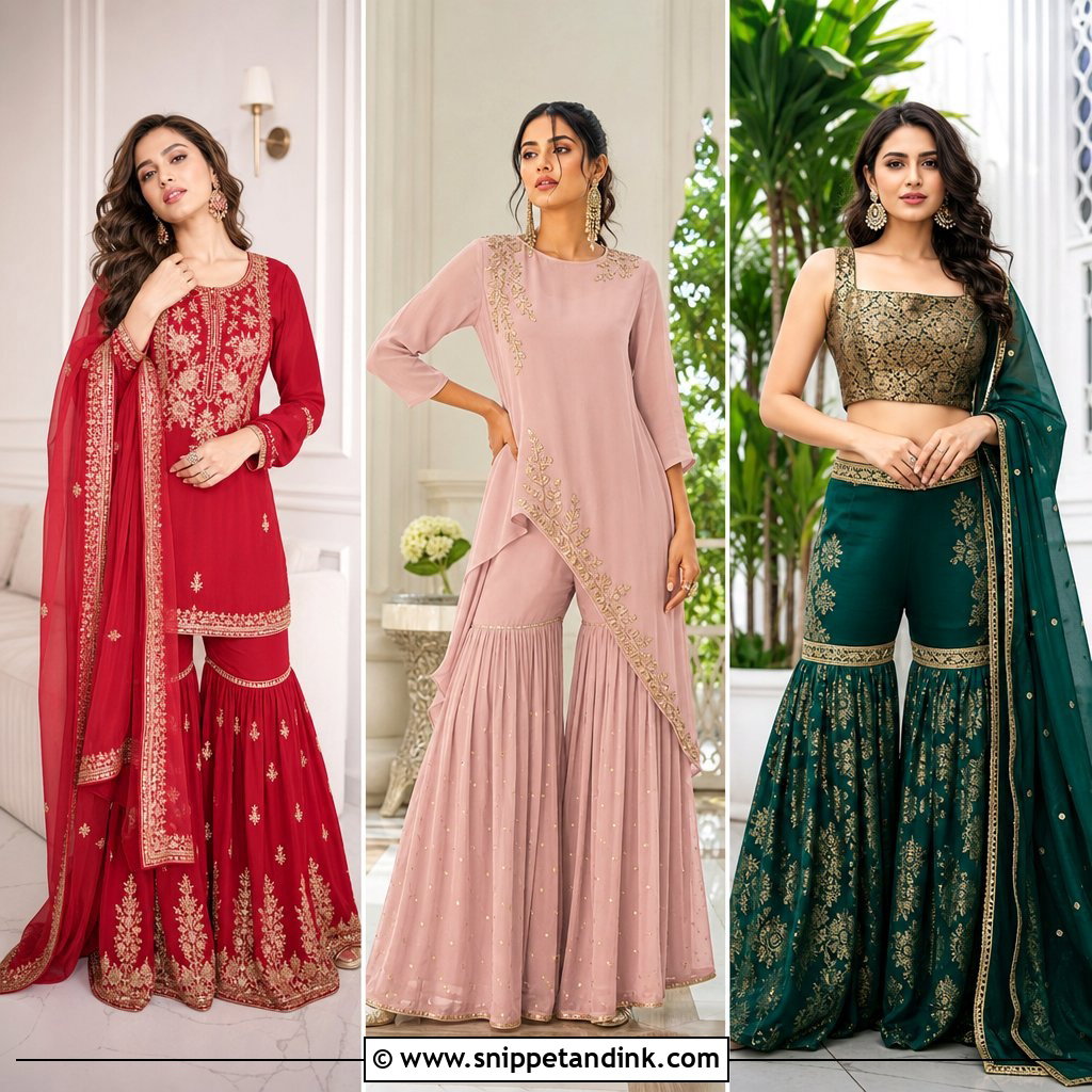 20 Sharara Party Wear Ideas for Effortless Festive Style