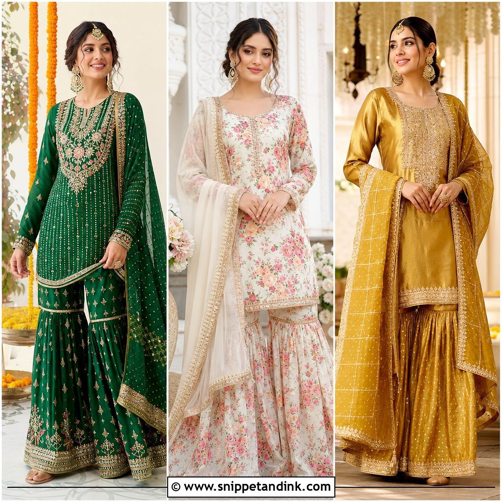 20 Sharara Wedding Dress Ideas for a Regal Bridal Look