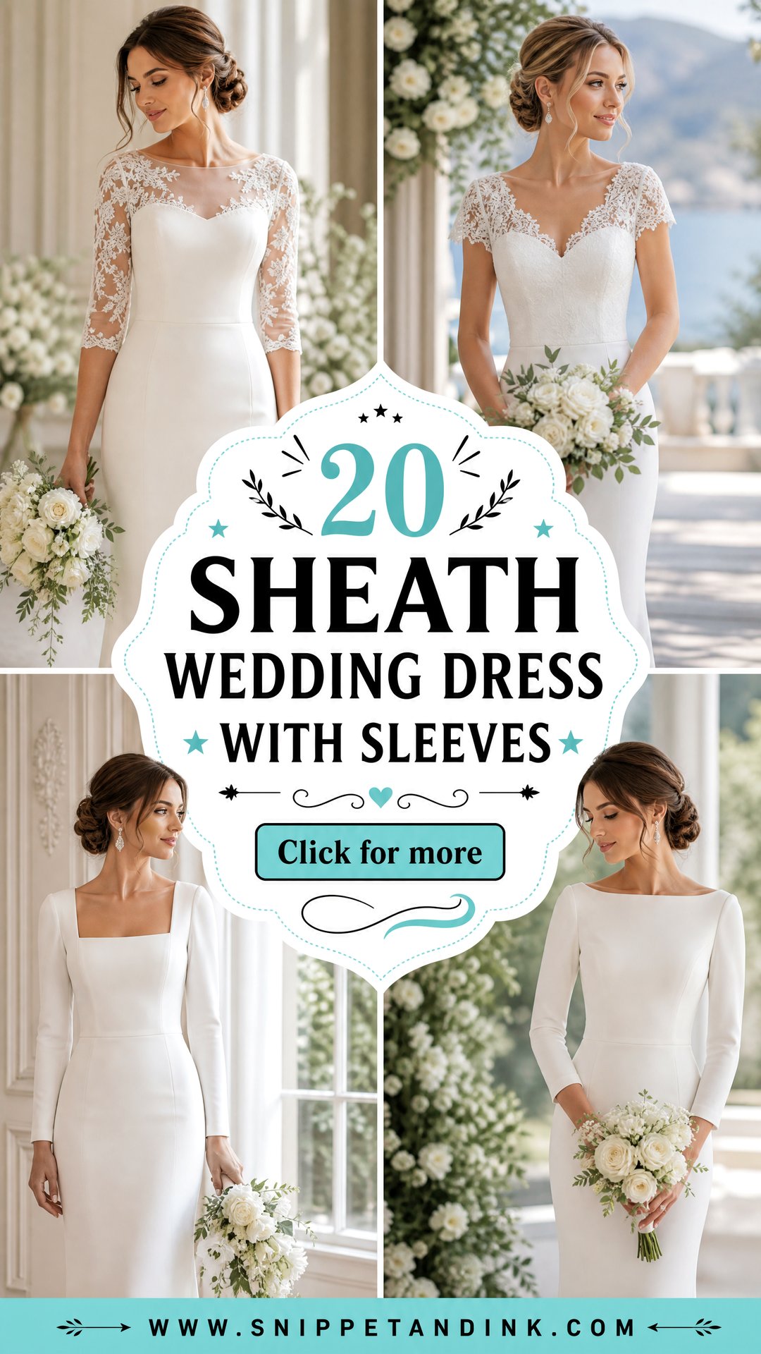 20 Sheath Wedding Dress with Sleeves for Elegant Brides - 20 Sheath Wedding Dress with Sleeves for Elegant Brides