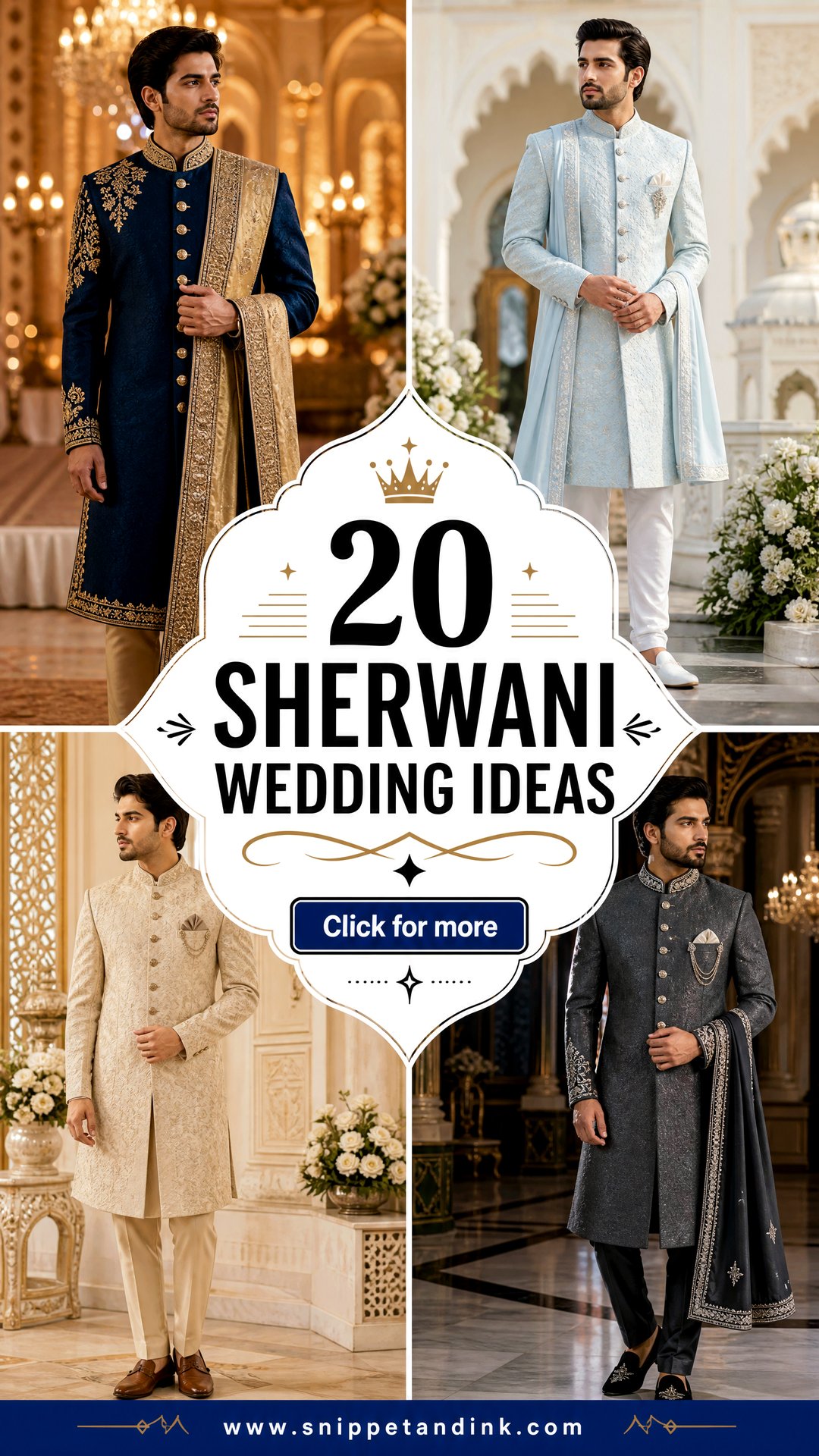 20 Sherwani Wedding Ideas for a Regal Modern Groom Style - 20 Sherwani Wedding Ideas for a Regal, Modern Groom Style