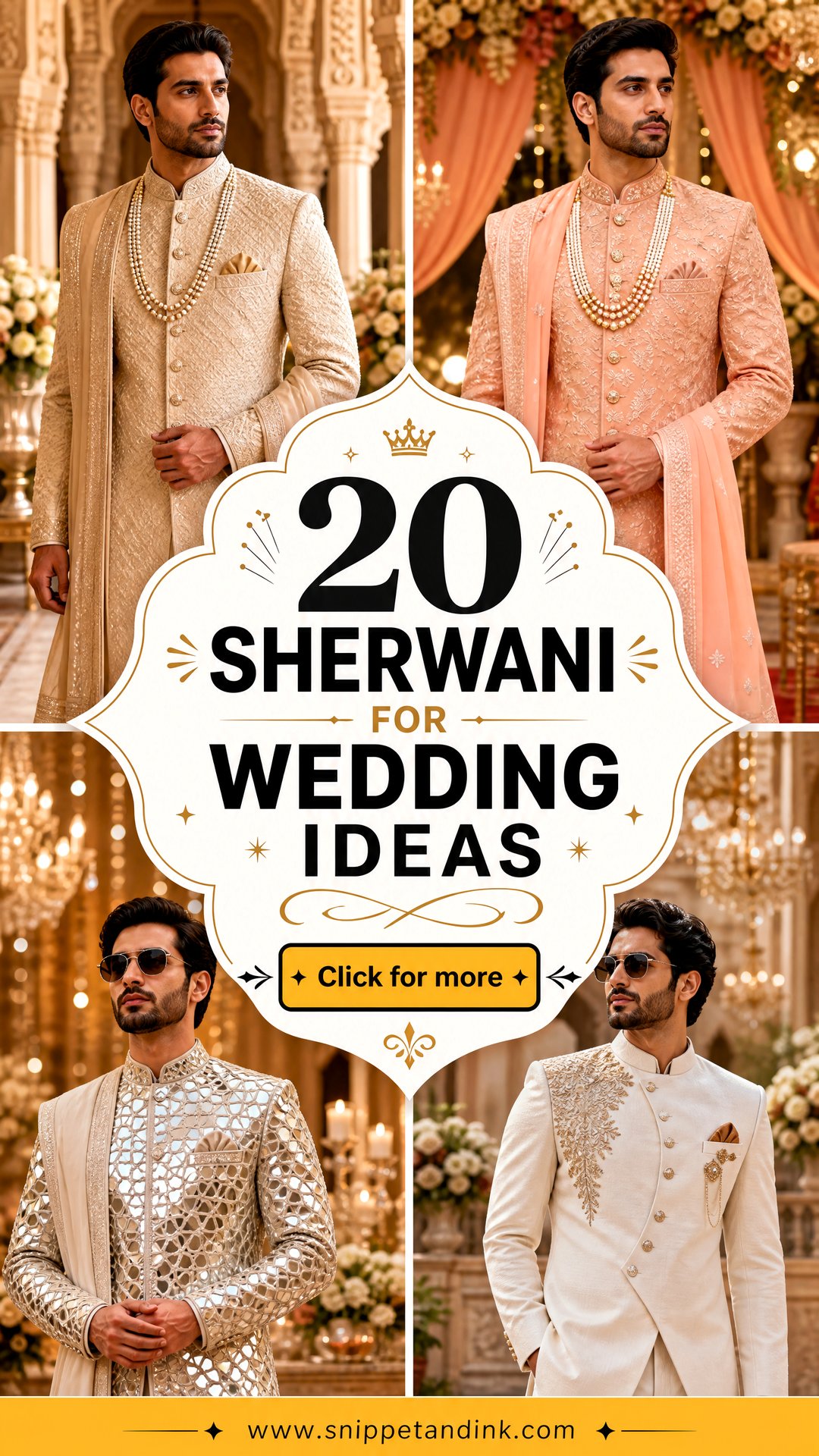 20 Sherwani for Wedding Ideas for a Striking Groom Look - 20 Sherwani for Wedding Ideas for a Striking Groom Look