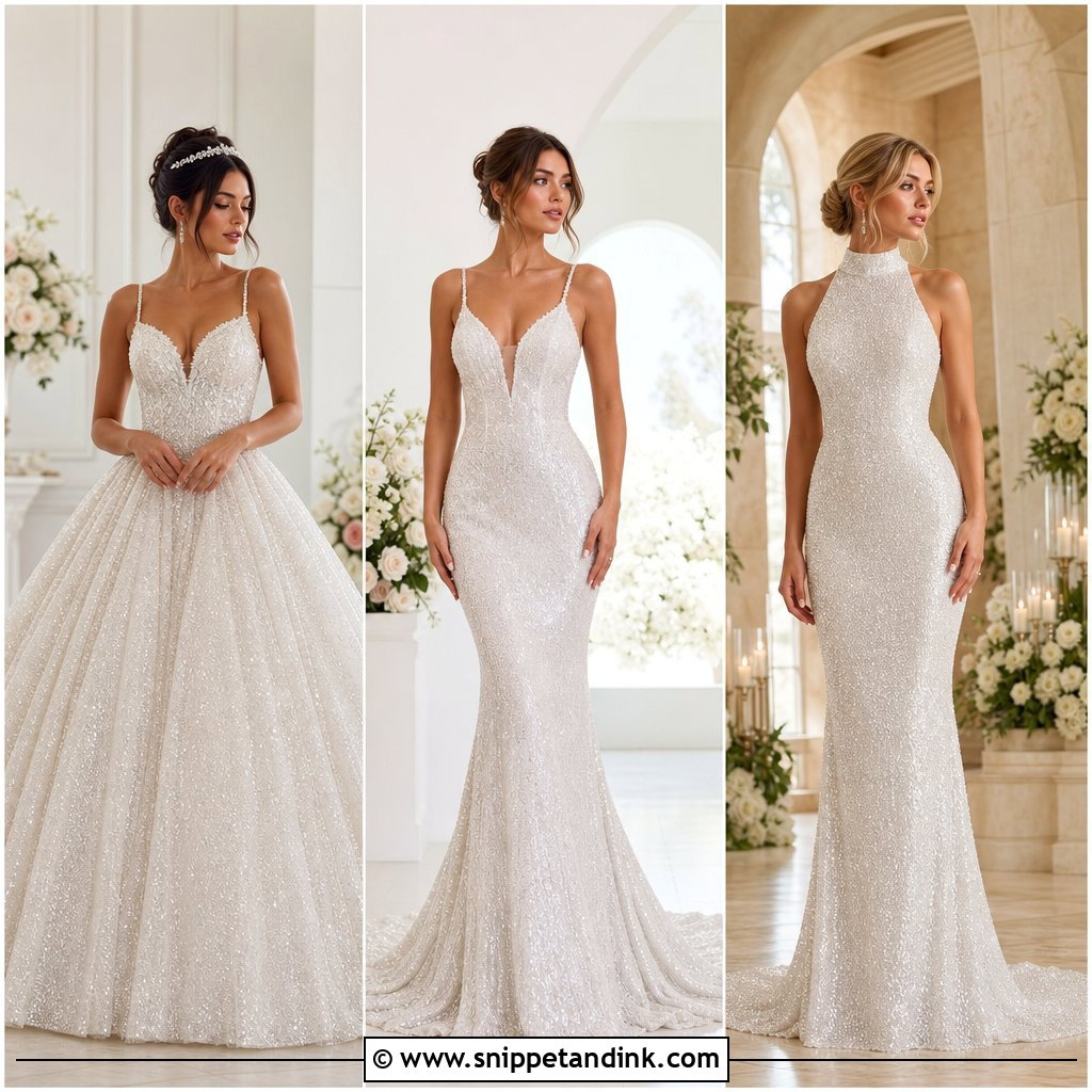 20 Shimmer Wedding Dress Ideas for a Radiant Bridal Look