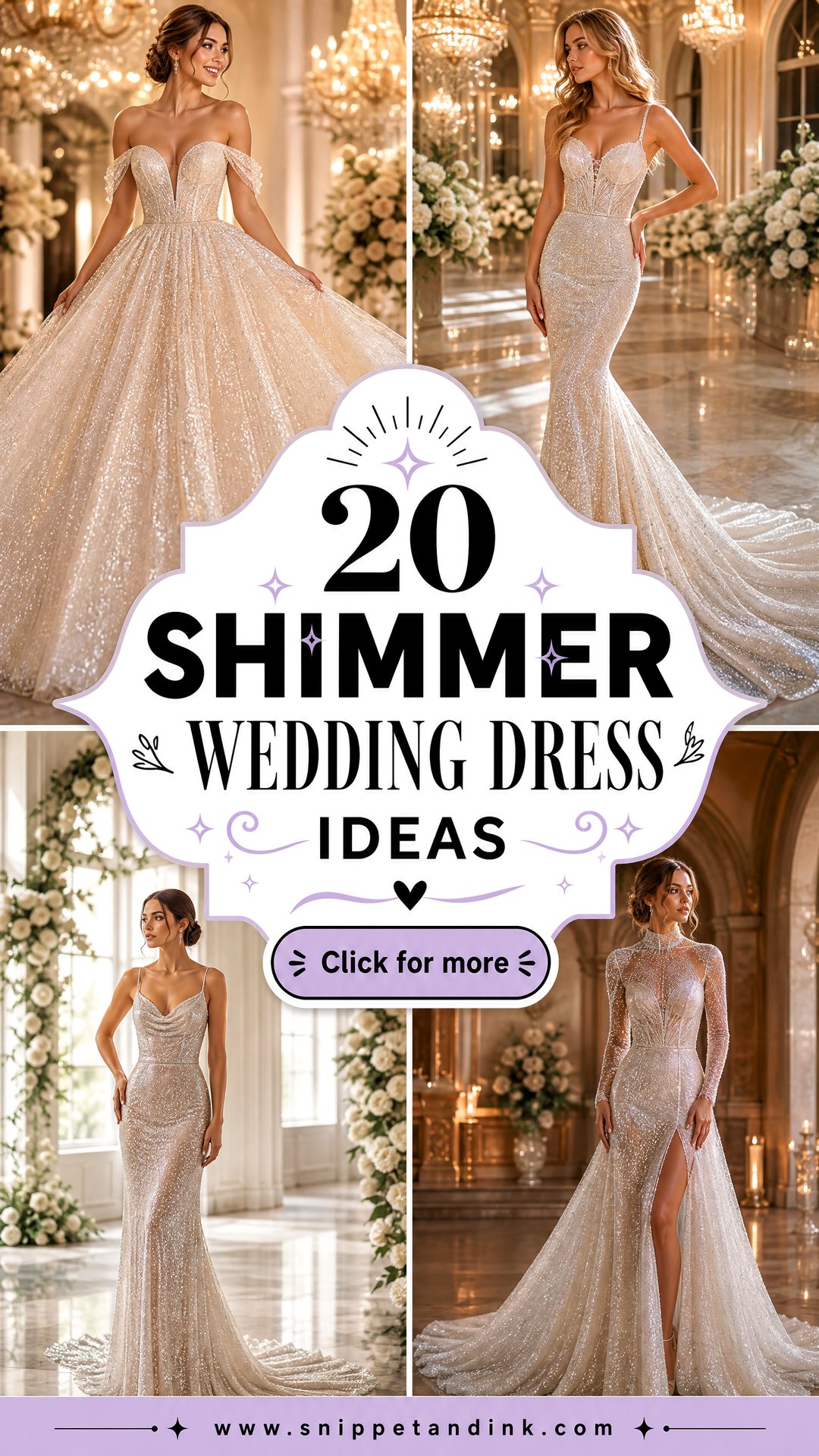 20 Shimmer Wedding Dress Ideas for a Radiant Bridal Look - 20 Shimmer Wedding Dress Ideas for a Radiant Bridal Look