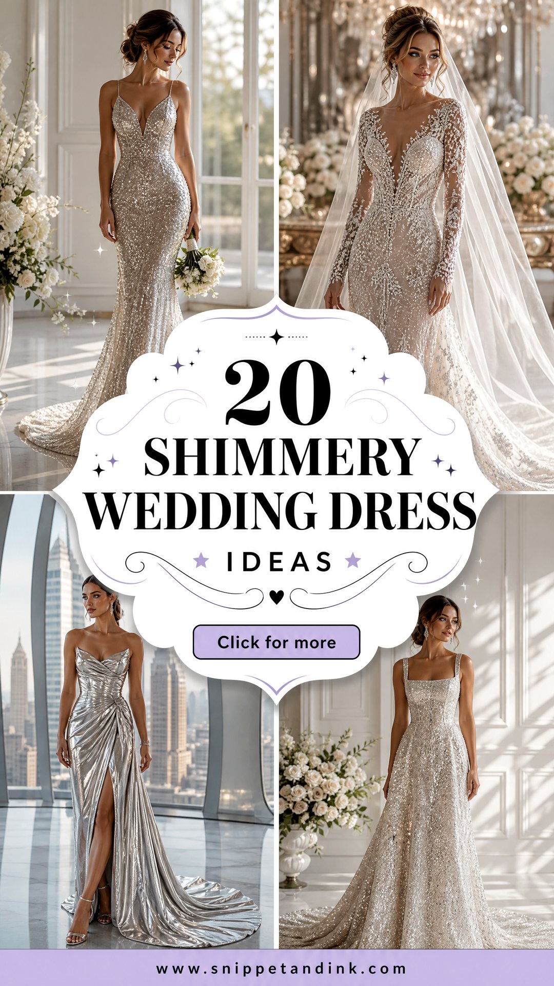20 Shimmery Wedding Dress Ideas for a Radiant Bridal Look - 20 Shimmery Wedding Dress Ideas for a Radiant Bridal Look