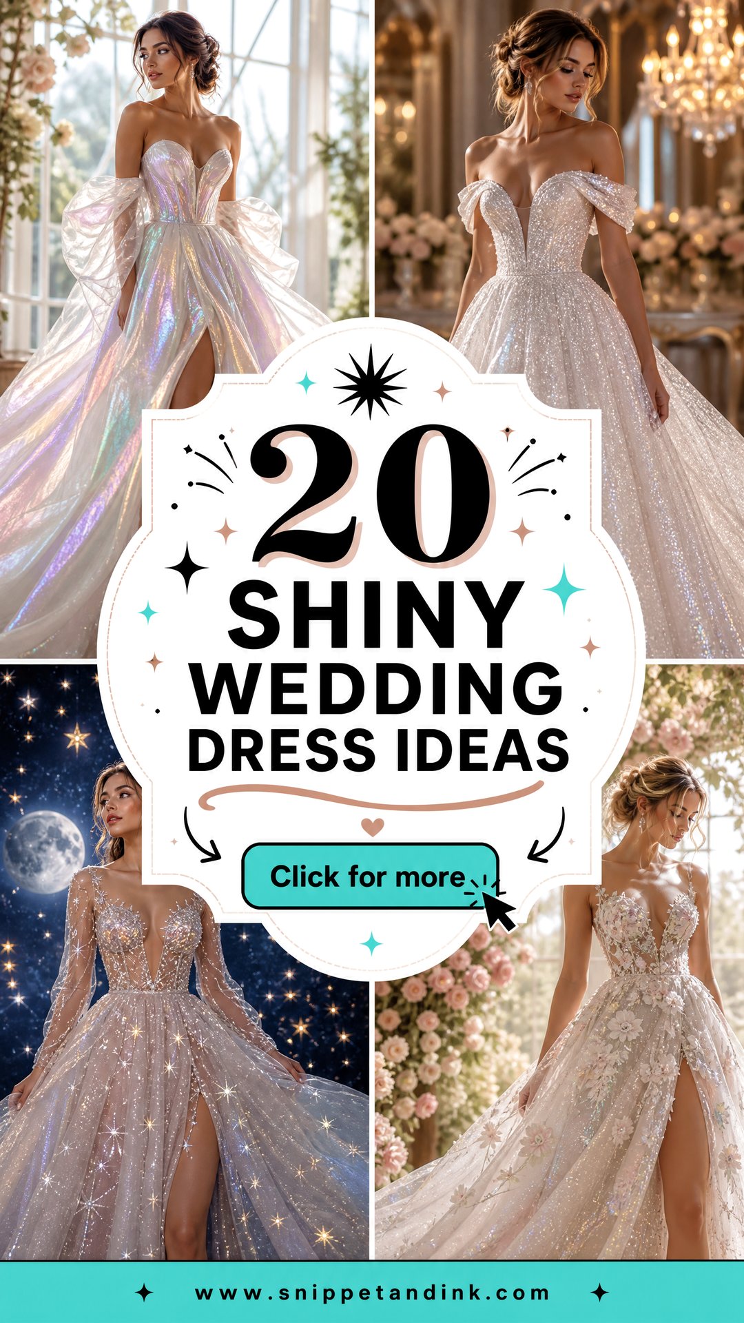 20 Shiny Wedding Dress Ideas for Dazzling Modern Brides - 20 Shiny Wedding Dress Ideas for Dazzling Modern Brides