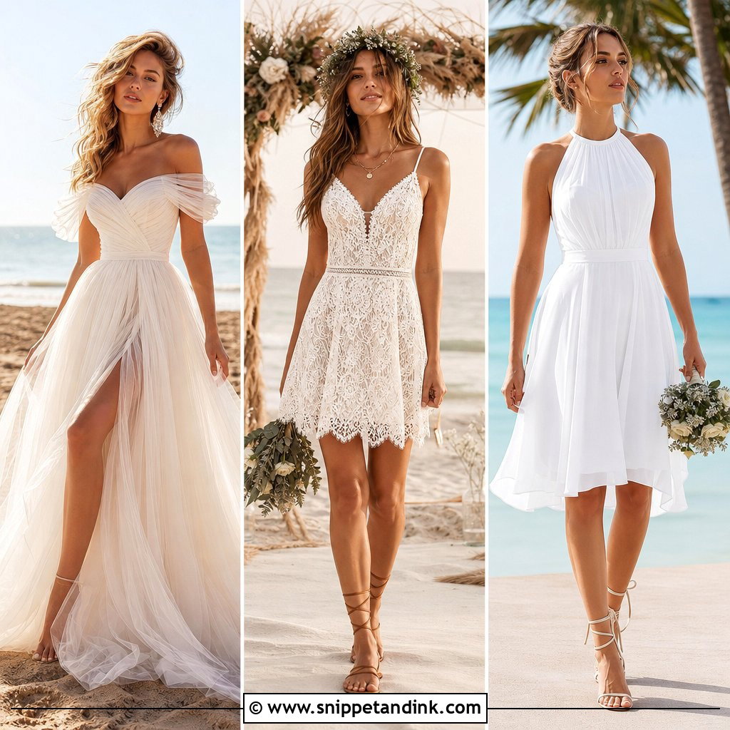 20 Short Beach Wedding Dresses for a Chic Seaside Ceremony