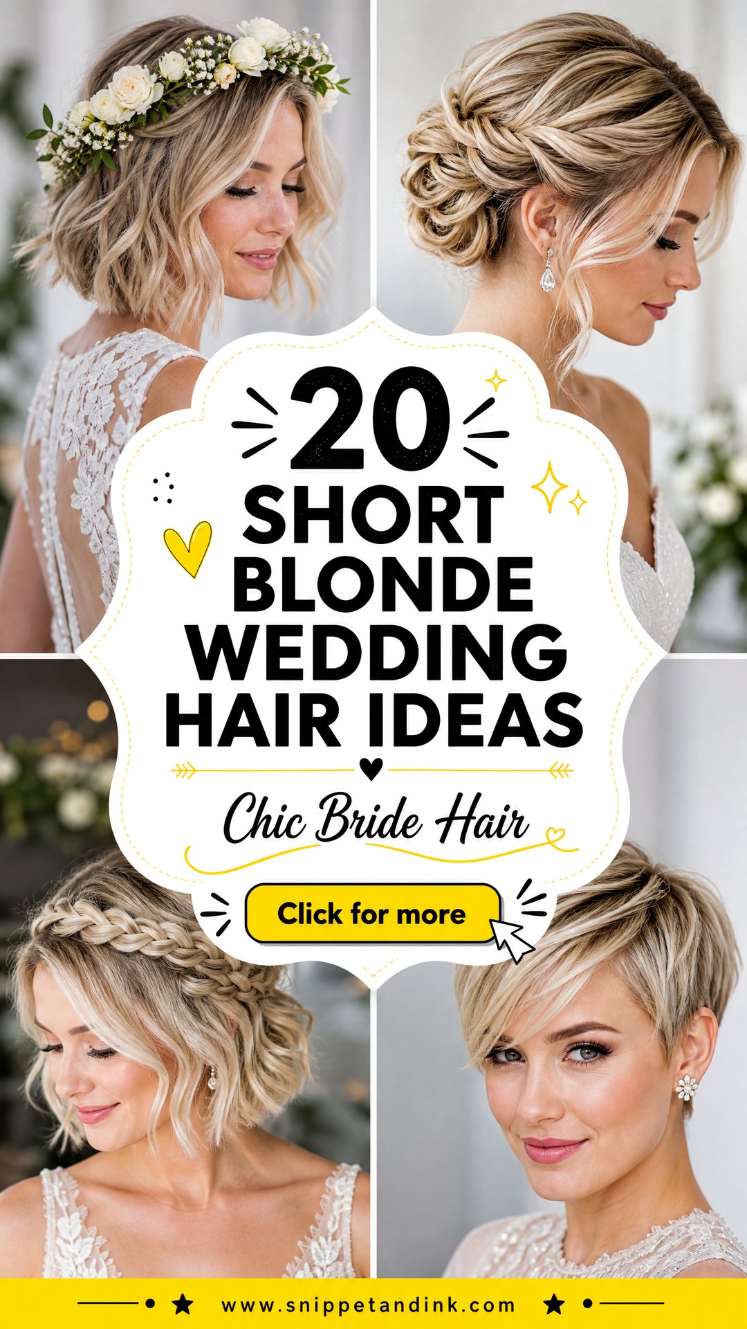 20 Short Blonde Wedding Hair Ideas for Chic Brides - 20 Short Blonde Wedding Hair Ideas for Chic Brides