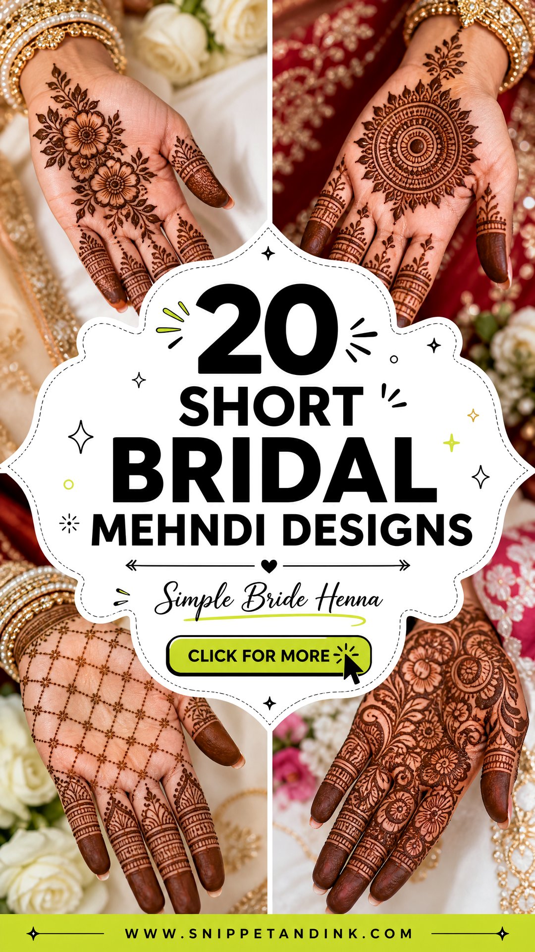 20 Short Bridal Mehndi Designs Simple Ideas for Brides - 20 Short Bridal Mehndi Designs: Simple Ideas for Brides