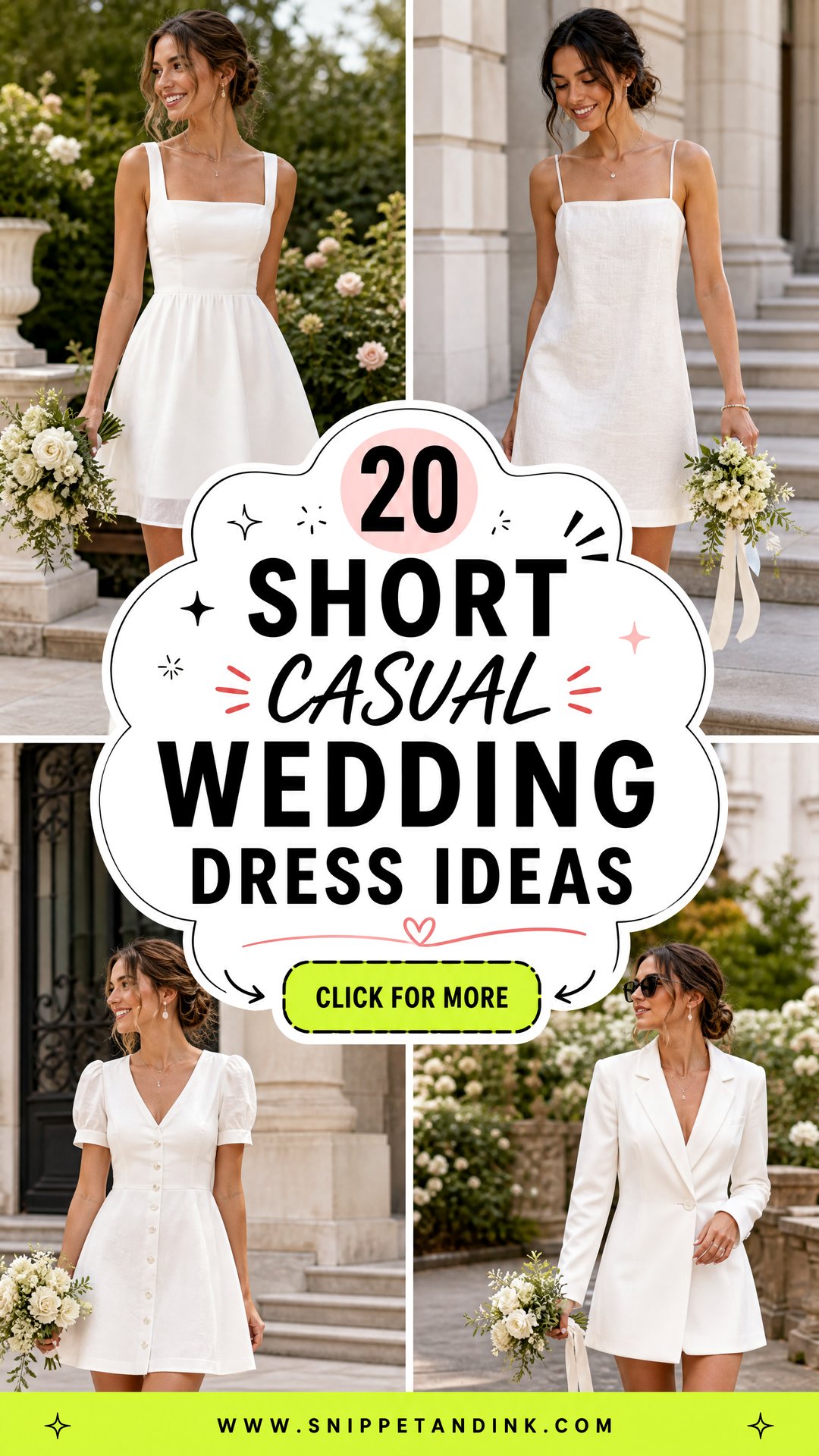 20 Short Casual Wedding Dress Ideas for Relaxed Modern Brides - 20 Short Casual Wedding Dress Ideas for Relaxed Modern Brides