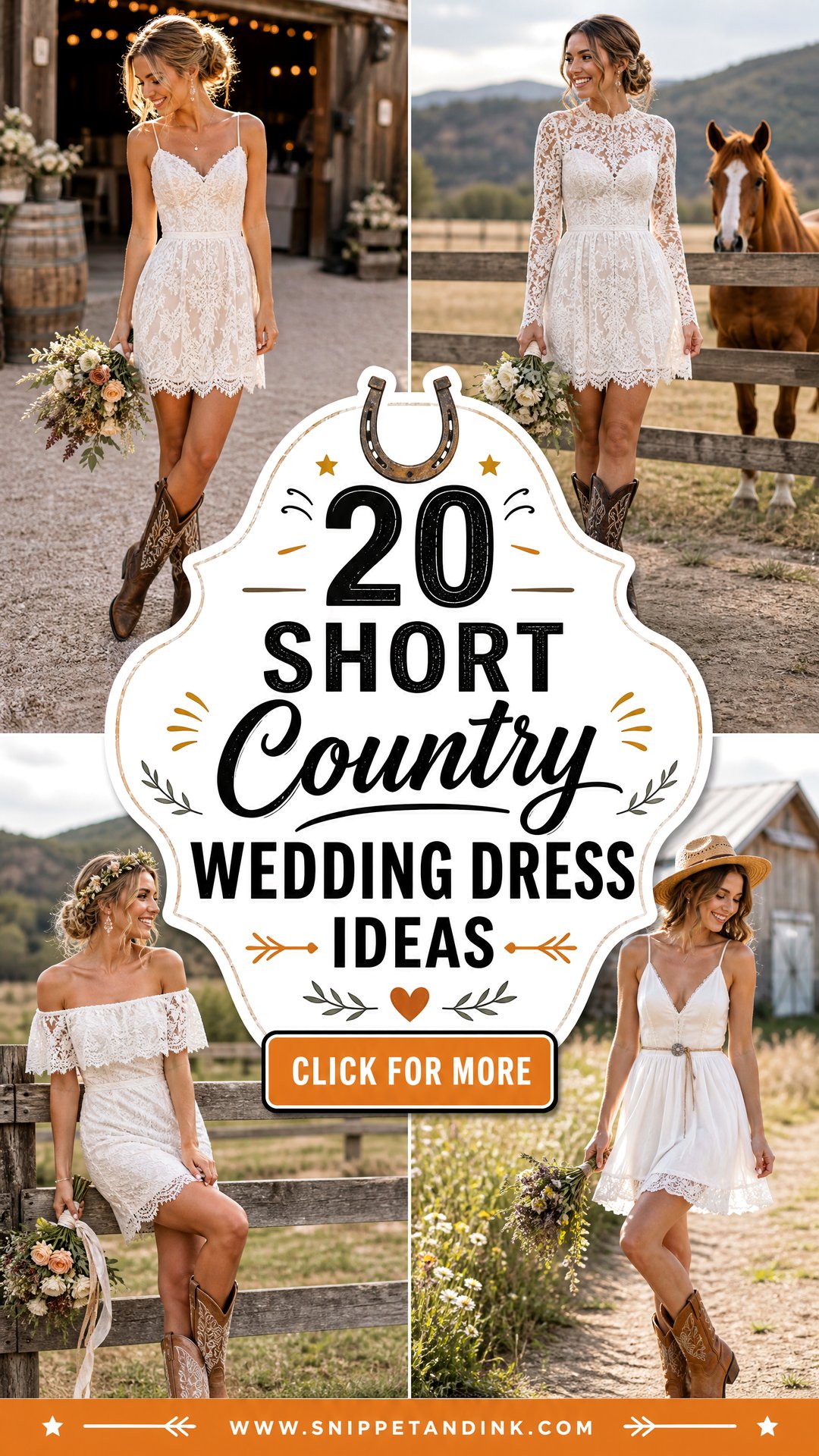 20 Short Country Wedding Dress Ideas for Rustic-Chic Brides - 20 Short Country Wedding Dress Ideas for Rustic-Chic Brides
