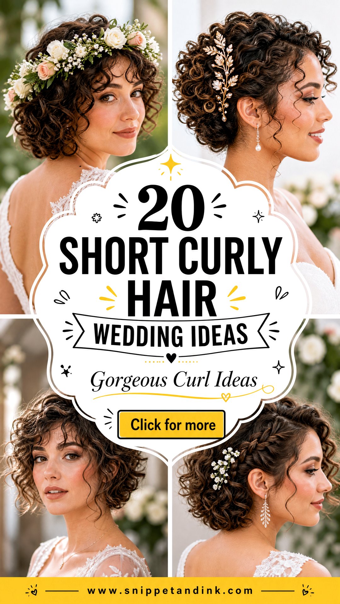 20 Short Curly Hair Wedding Ideas Gorgeous Looks to Try - 20 Short Curly Hair Wedding Ideas: Gorgeous Looks to Try