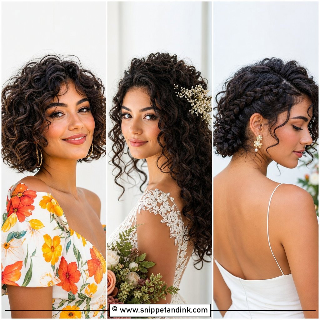 20 Short Curly Hairstyles for Wedding Romantic Bridal Looks