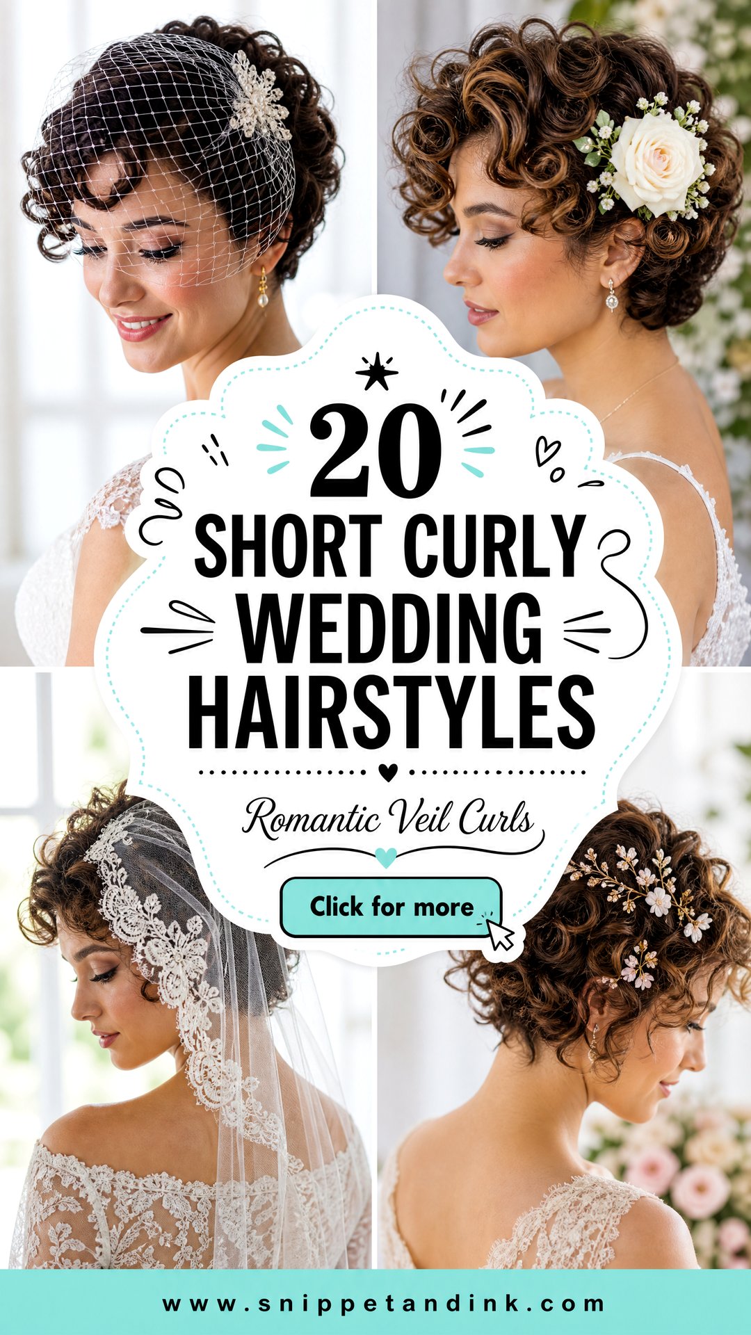 20 Short Curly Wedding Hairstyles Romantic Looks to Love - 20 Short Curly Wedding Hairstyles: Romantic Looks to Love