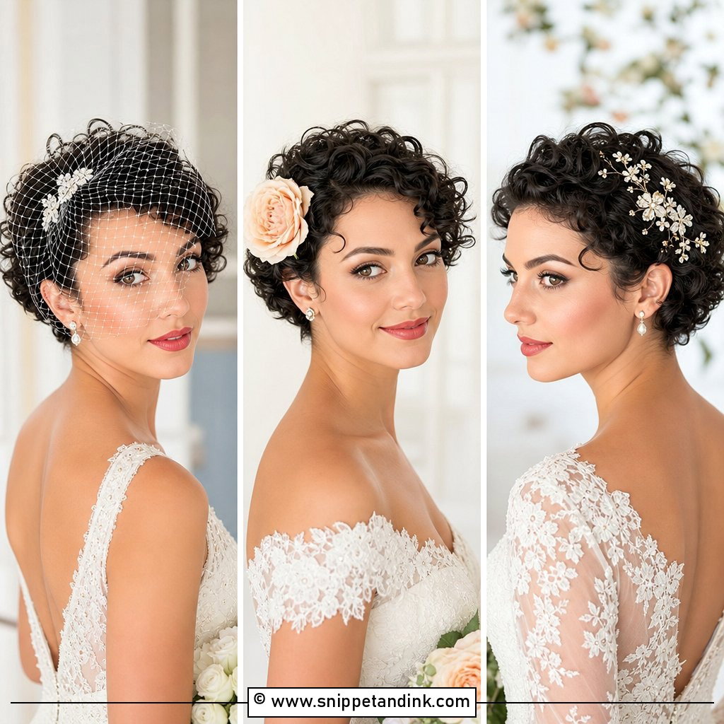 20 Short Curly Wedding Hairstyles Romantic Looks to Love