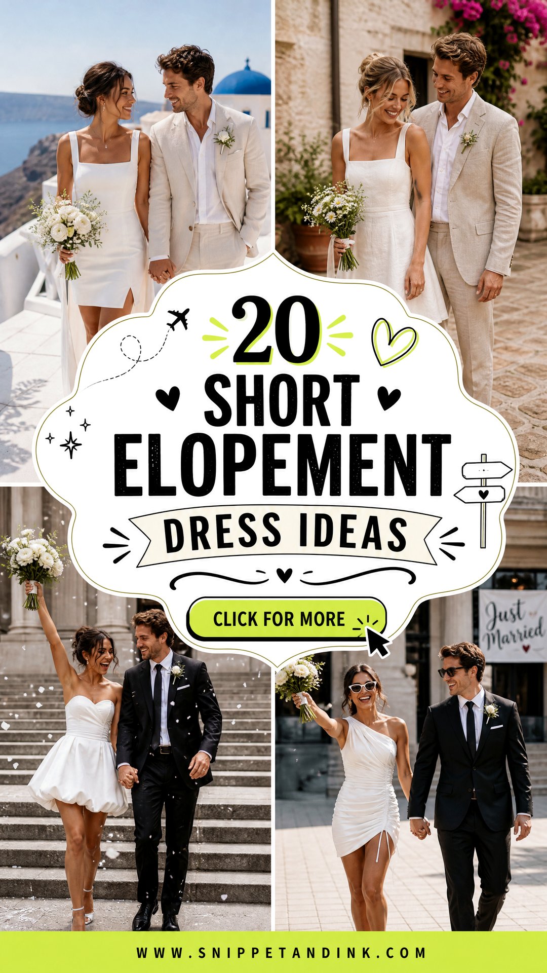 20 Short Elopement Dress Ideas for a Chic Intimate Ceremony - 20 Short Elopement Dress Ideas for a Chic Intimate Ceremony