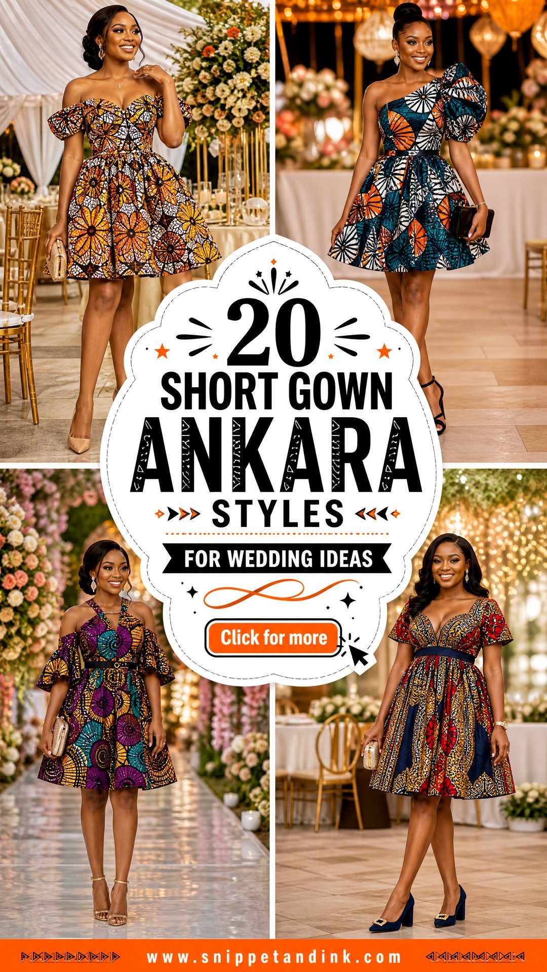 20 Short Gown Ankara Styles for Wedding for Bold Modern Brides - 20 Short Gown Ankara Styles for Wedding for Bold, Modern Brides