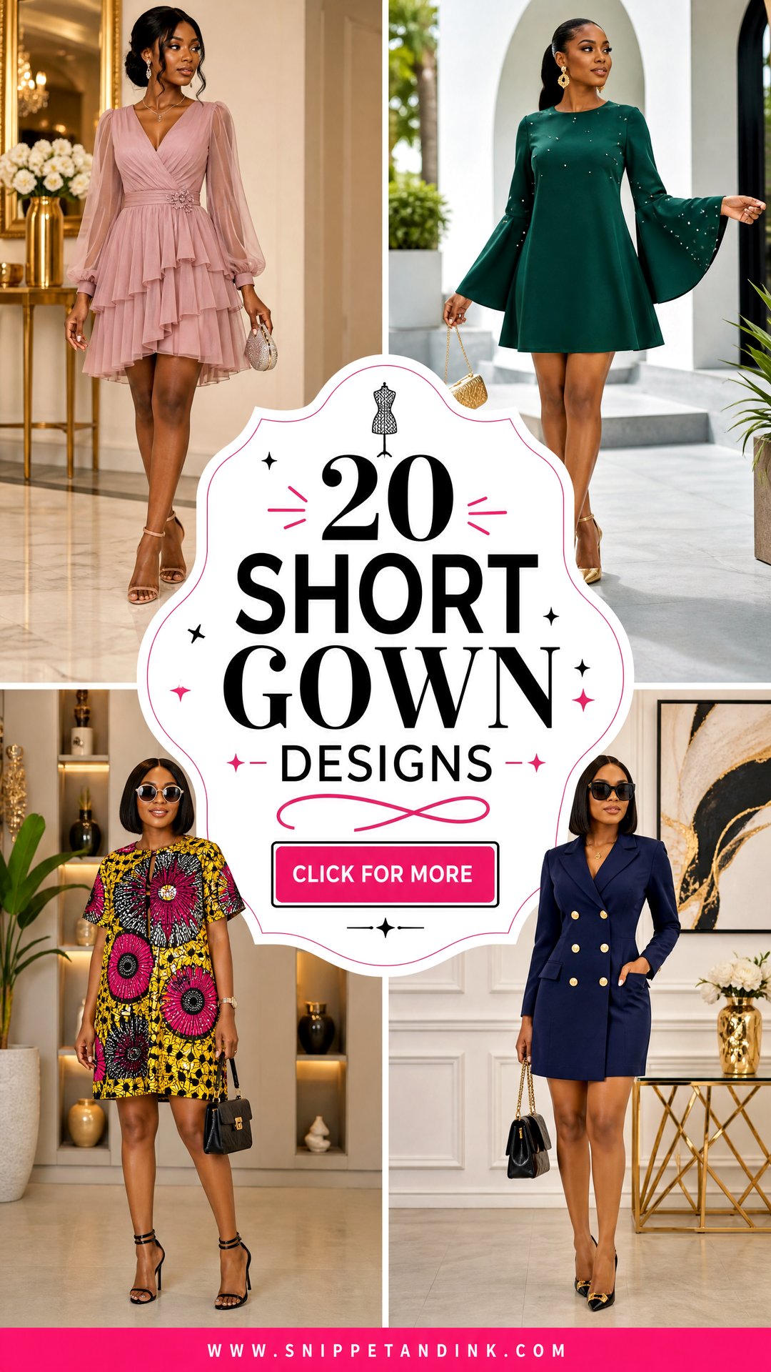 20 Short Gown Designs Made for Effortlessly Chic Moments - 20 Short Gown Designs Made for Effortlessly Chic Moments