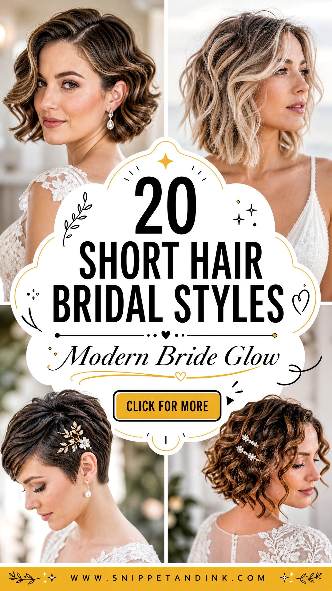 20 Short Hair Bridal Styles Elegant Looks for Modern Brides - 20 Short Hair Bridal Styles: Elegant Looks for Modern Brides
