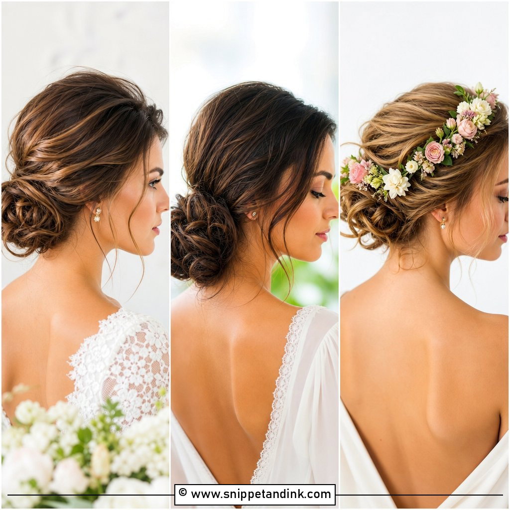 20 Short Hair Bun Wedding Ideas Elegant Looks for Brides