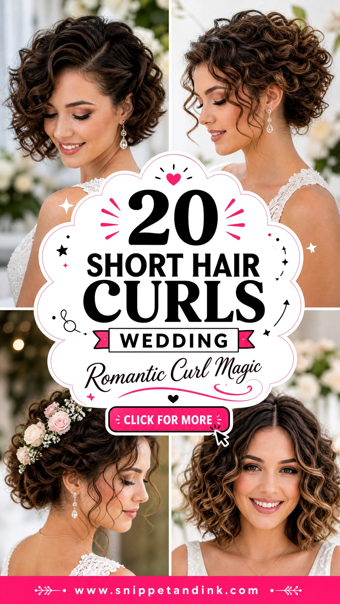 20 Short Hair Curls Wedding Romantic Looks for Brides Now - 20 Short Hair Curls Wedding: Romantic Looks for Brides Now