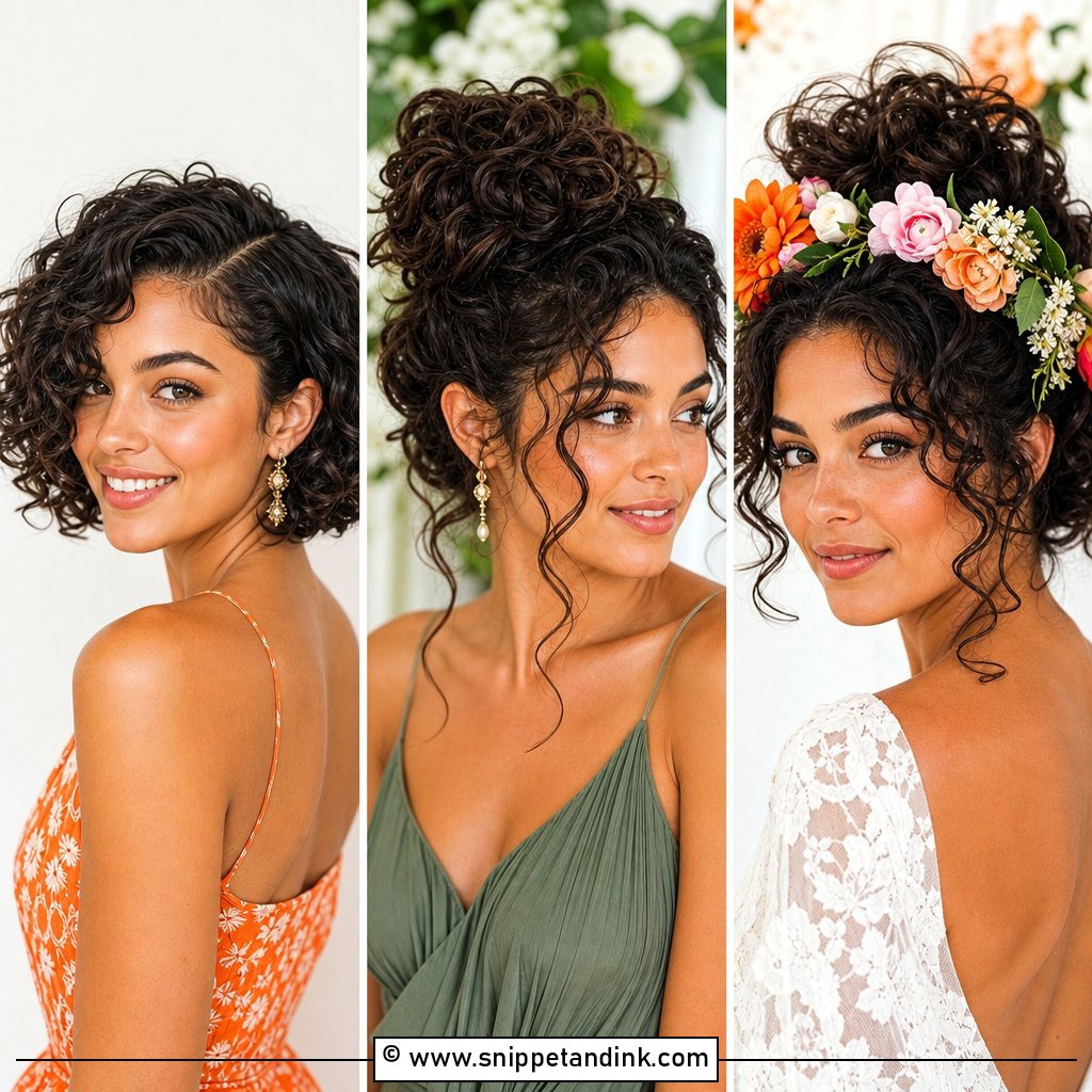 20 Short Hair Curls Wedding Romantic Looks for Brides Now