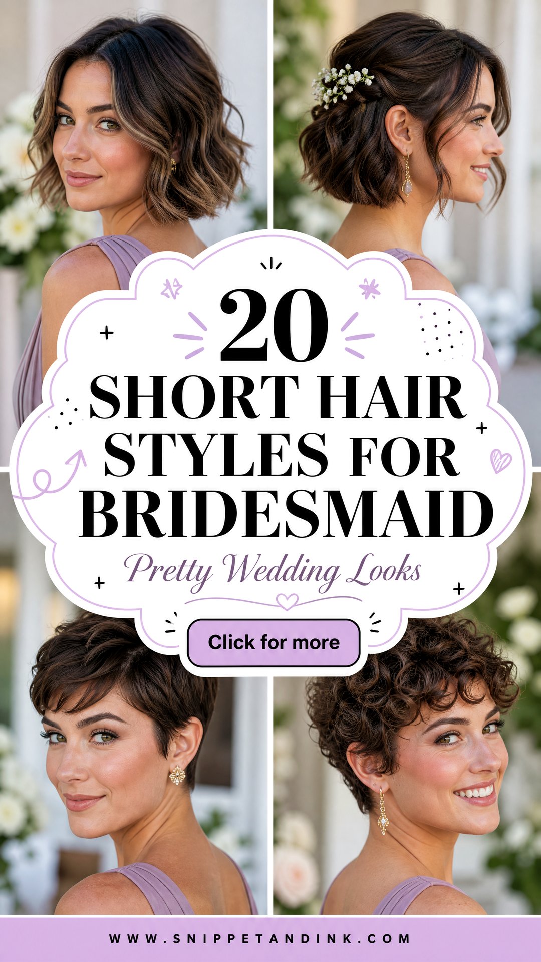 20 Short Hair Styles for Bridesmaid Pretty Wedding Looks - 20 Short Hair Styles for Bridesmaid: Pretty Wedding Looks
