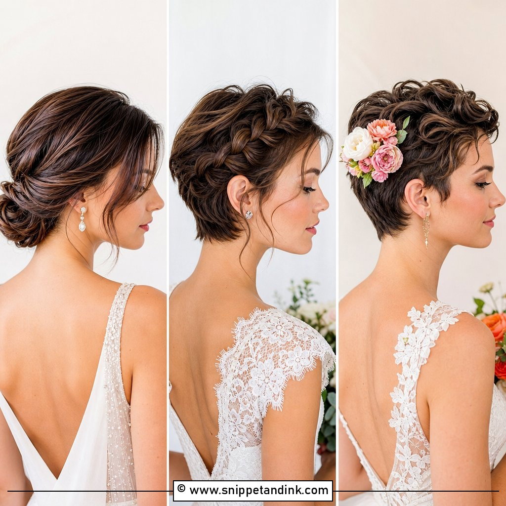 20 Short Hair Up Dos for Wedding Chic Bridal Ideas
