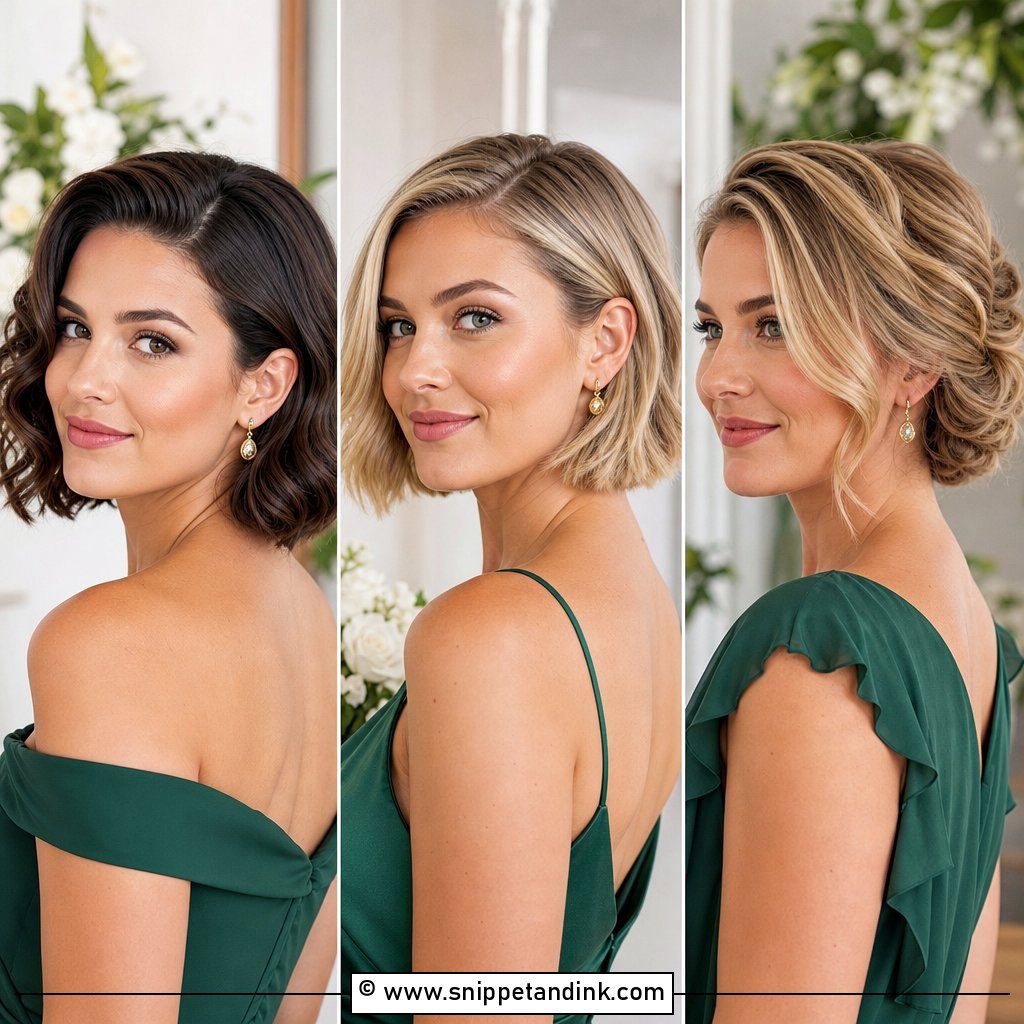20 Short Hair Wedding Hairstyles Bridesmaid Looks to Love