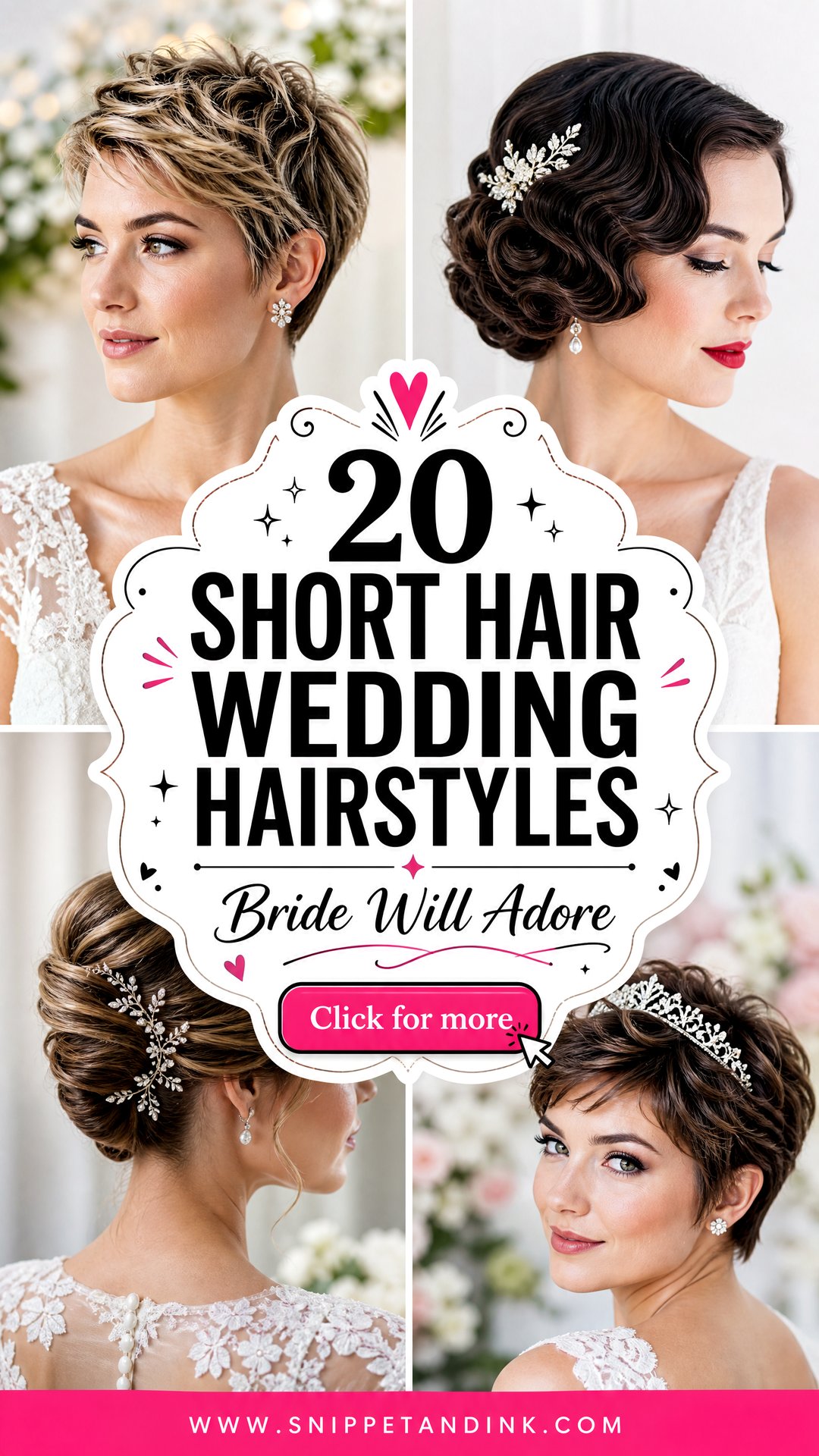 20 Short Hair Wedding Hairstyles the Bride Will Adore - 20 Short Hair Wedding Hairstyles the Bride Will Adore