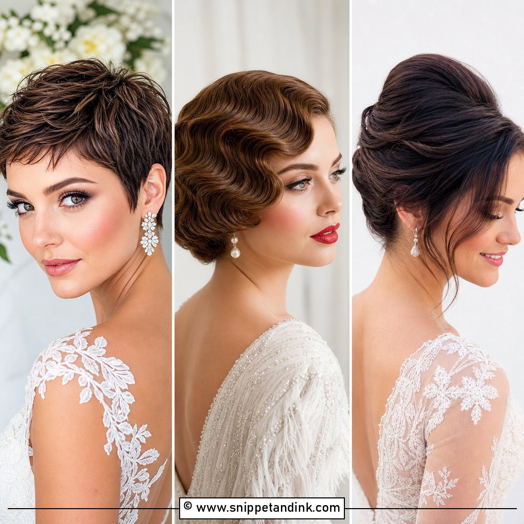 20 Short Hair Wedding Hairstyles the Bride Will Adore
