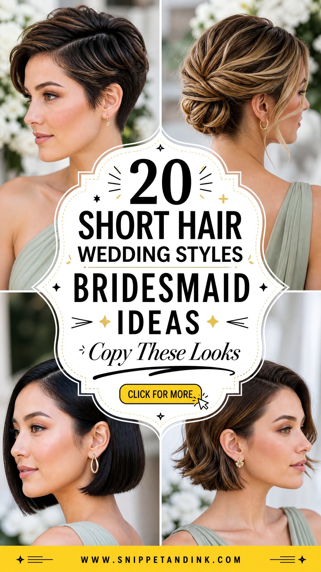 20 Short Hair Wedding Styles Bridesmaid Ideas to Copy - 20 Short Hair Wedding Styles Bridesmaid Ideas to Copy