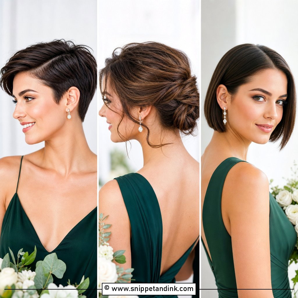 20 Short Hair Wedding Styles Bridesmaid Ideas to Copy